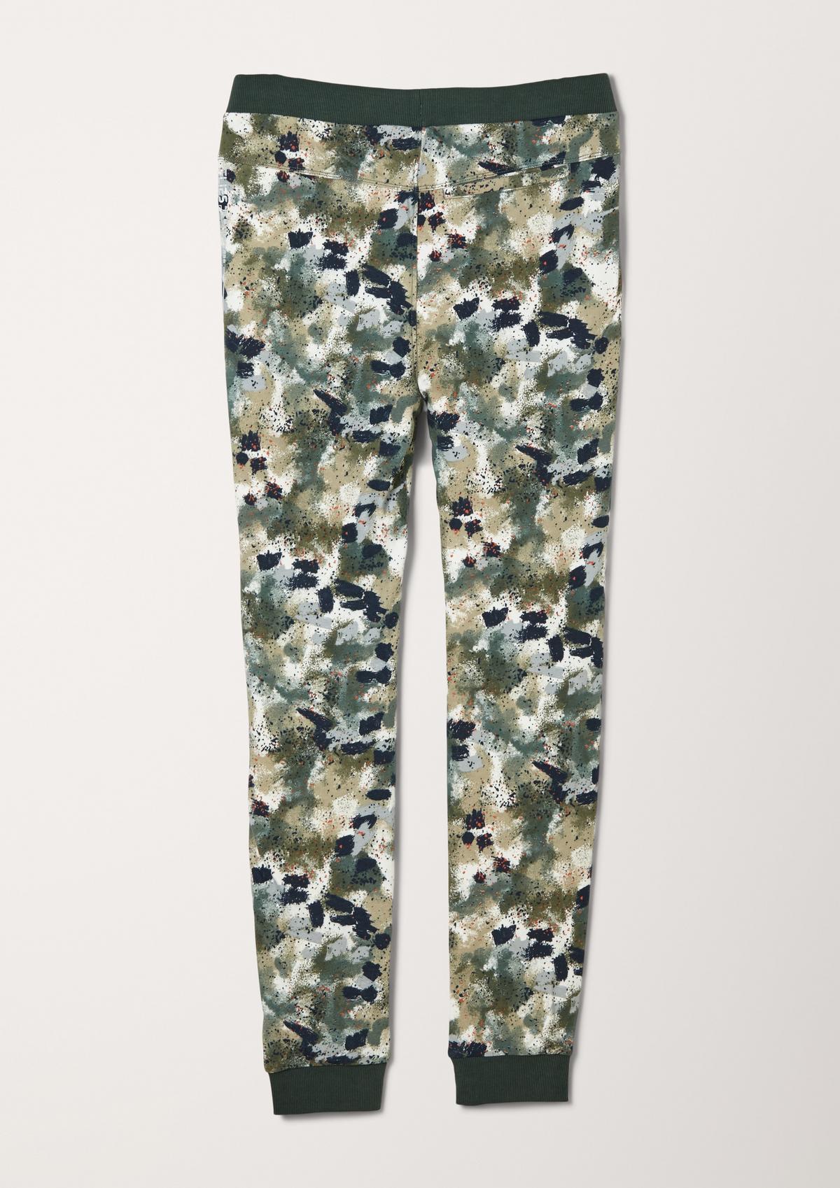 s.Oliver Regular: tracksuit bottoms with an abstract pattern