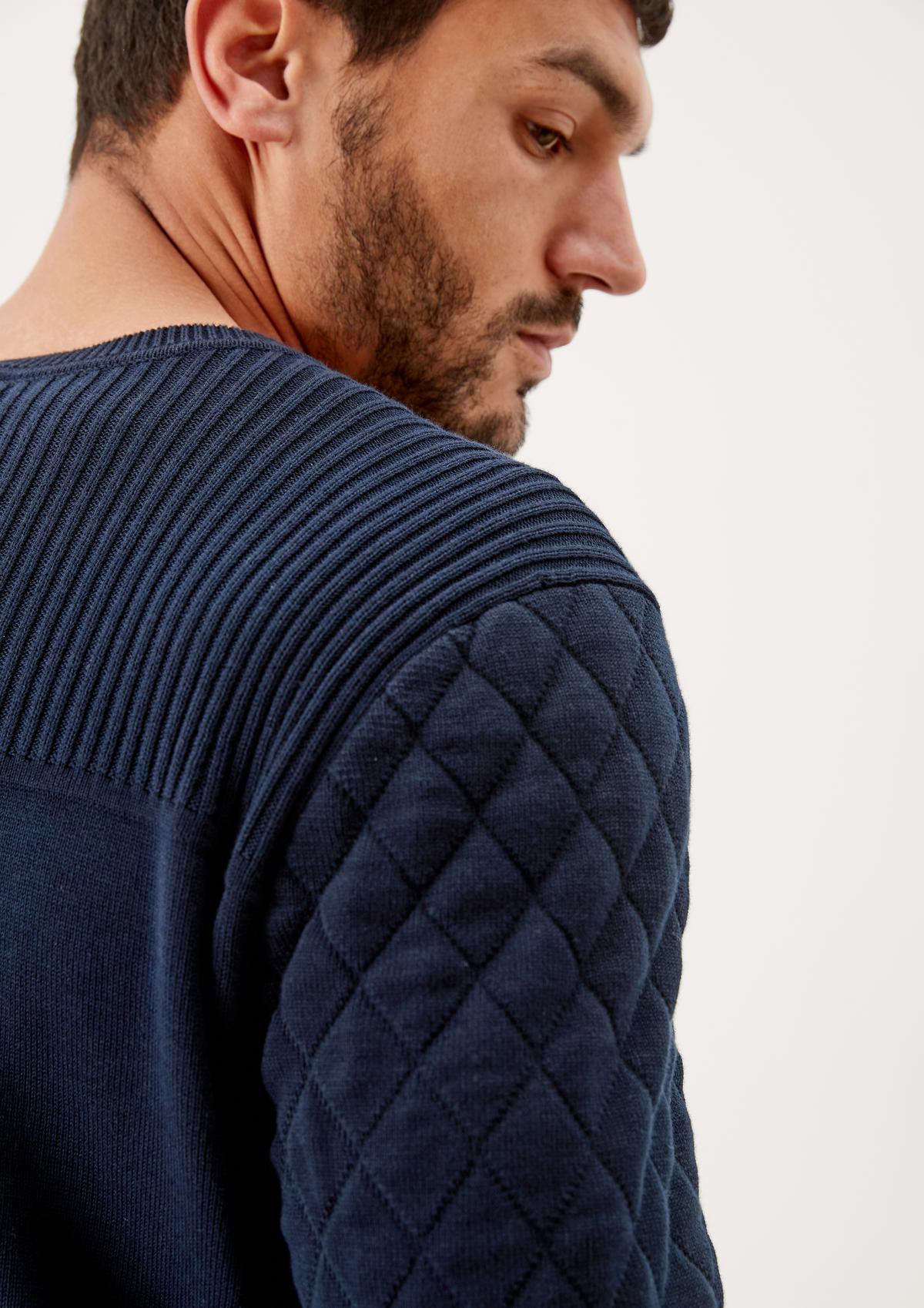 s.Oliver Knitted jumper with quilted insert