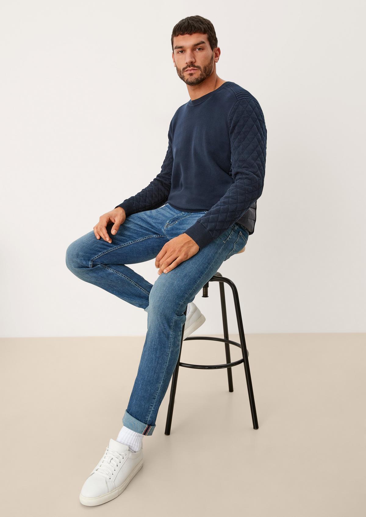 s.Oliver Pleteni pulover s prošivenim umetkom