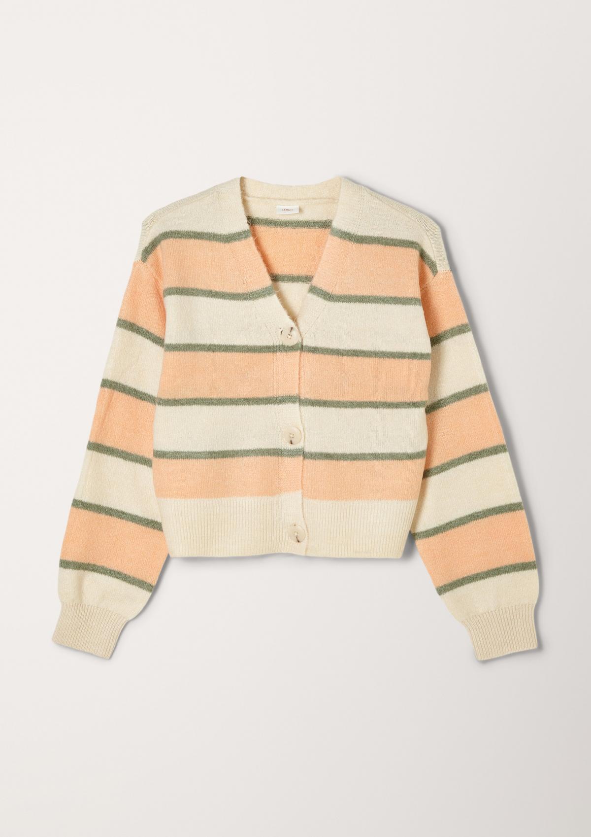 s.Oliver Knitted cardigan with block stripes
