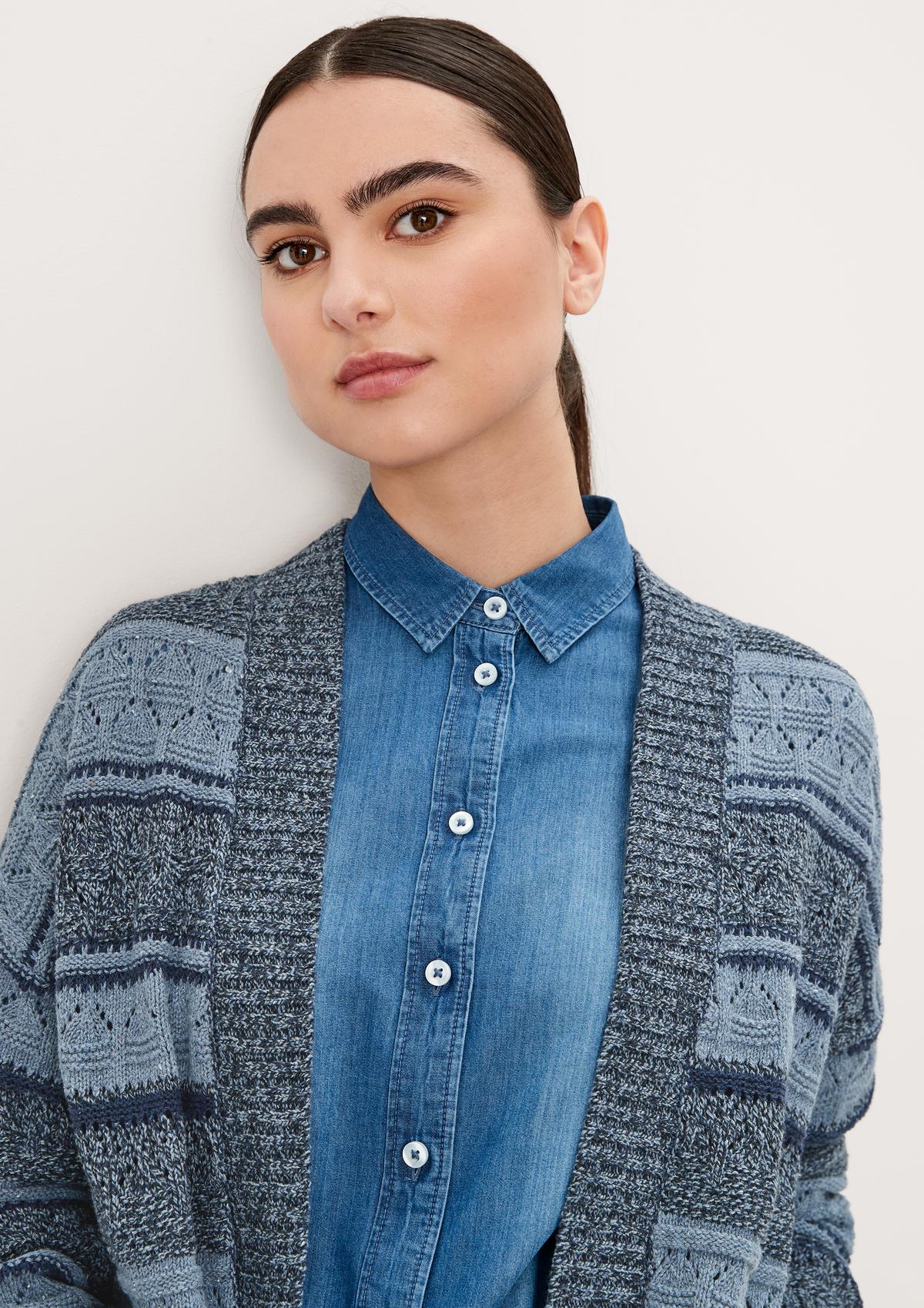 s.Oliver Cardigan with openwork pattern