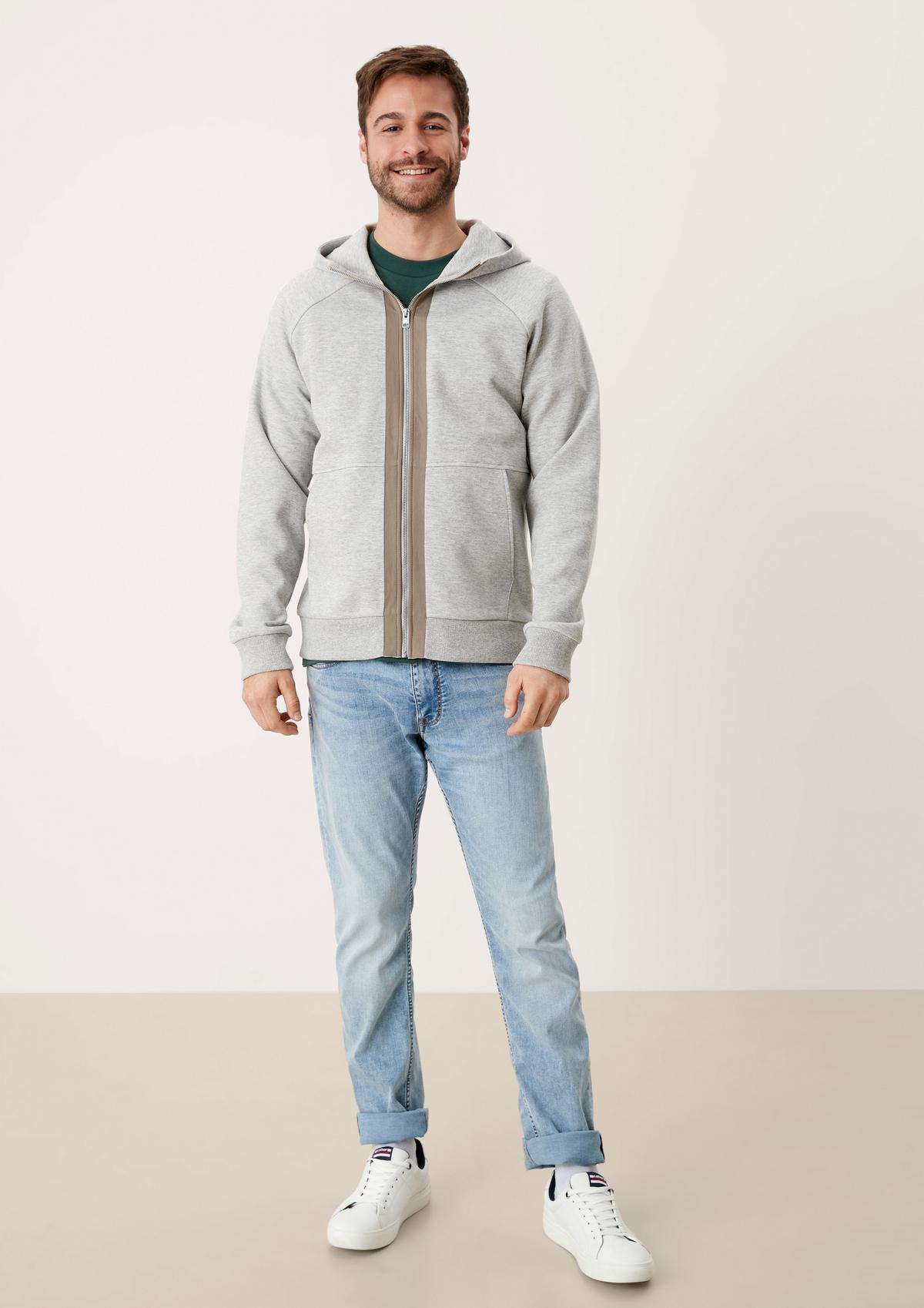 s.Oliver Sweatshirt jacket with nylon tape