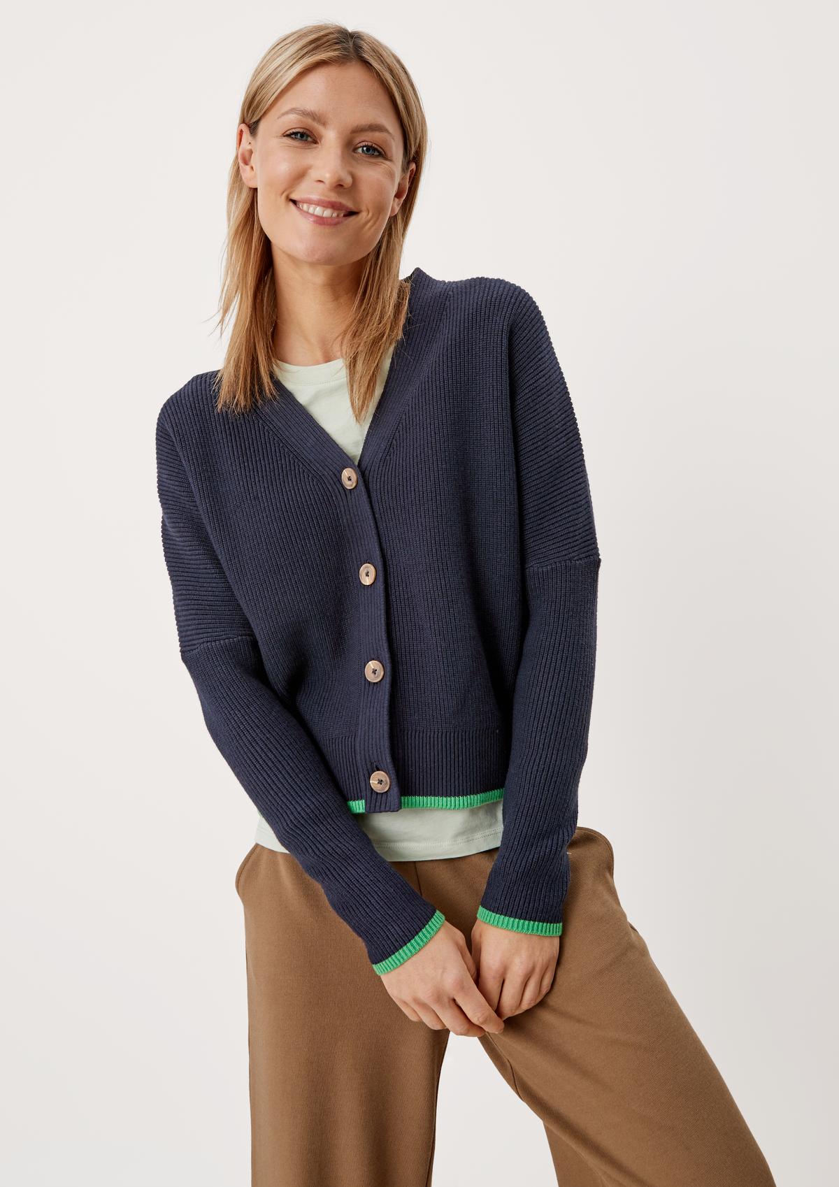 s.Oliver Cardigan with a ribbed texture