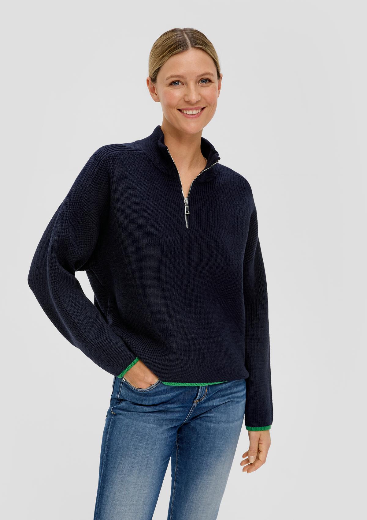 s.Oliver Jumper with a button/zip neck
