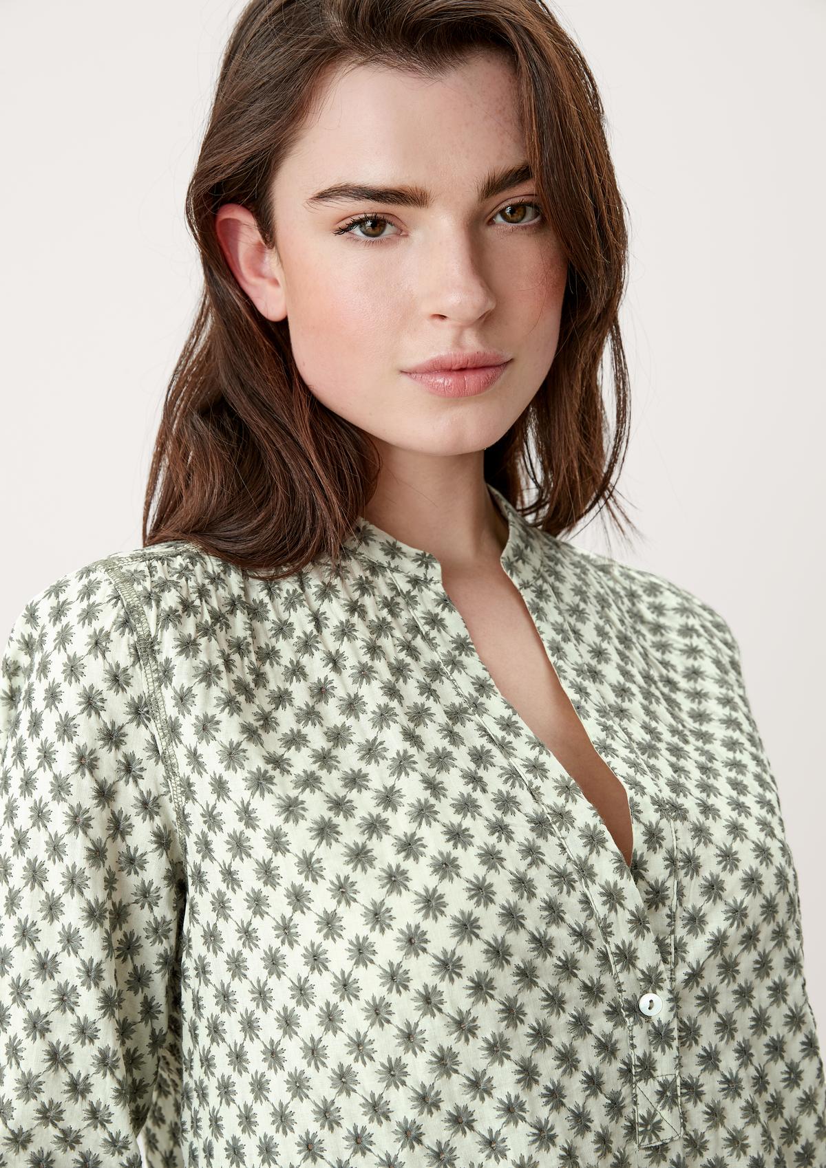 s.Oliver Slip-on blouse with floral embroidery