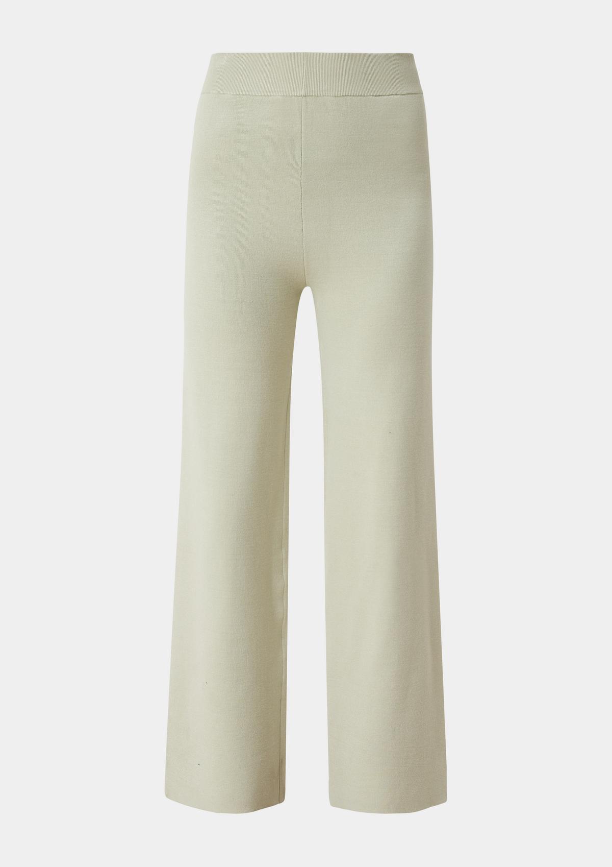 s.Oliver Regular: pletené kalhoty se širokými nohavicemi