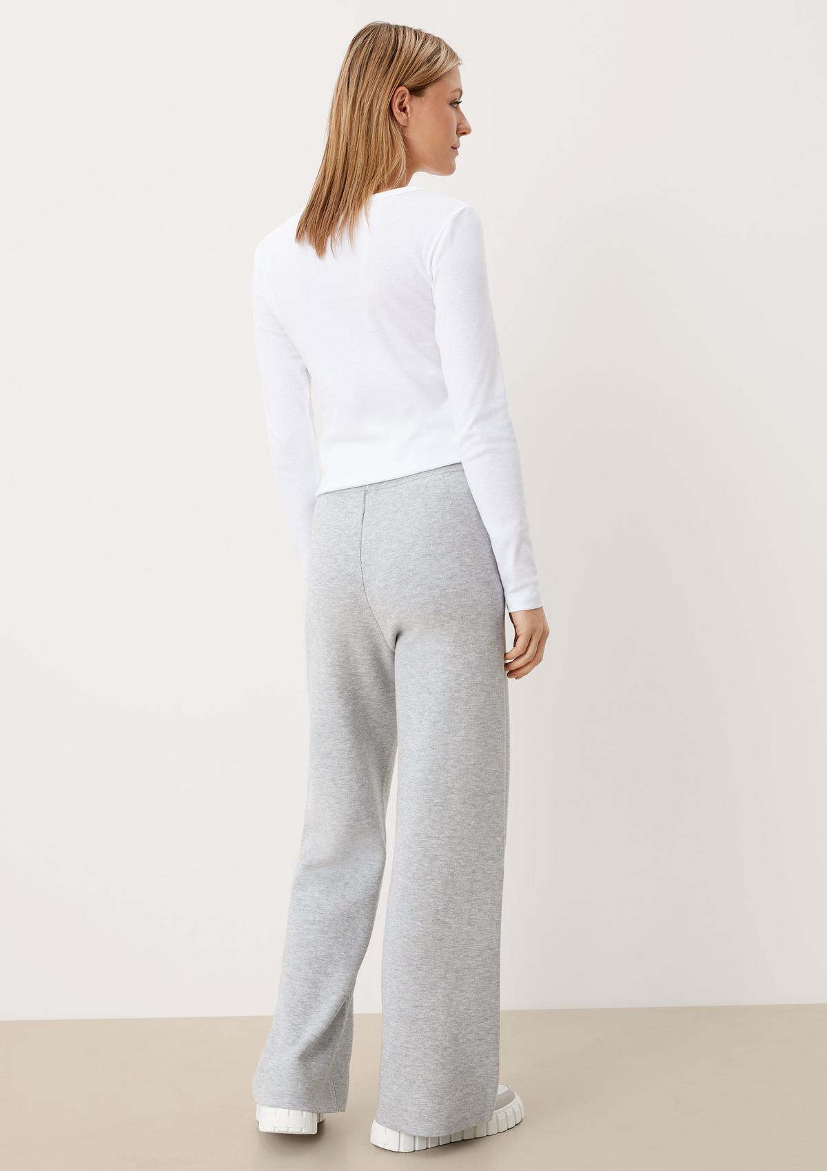 s.Oliver Regular: knit trousers with a wide leg