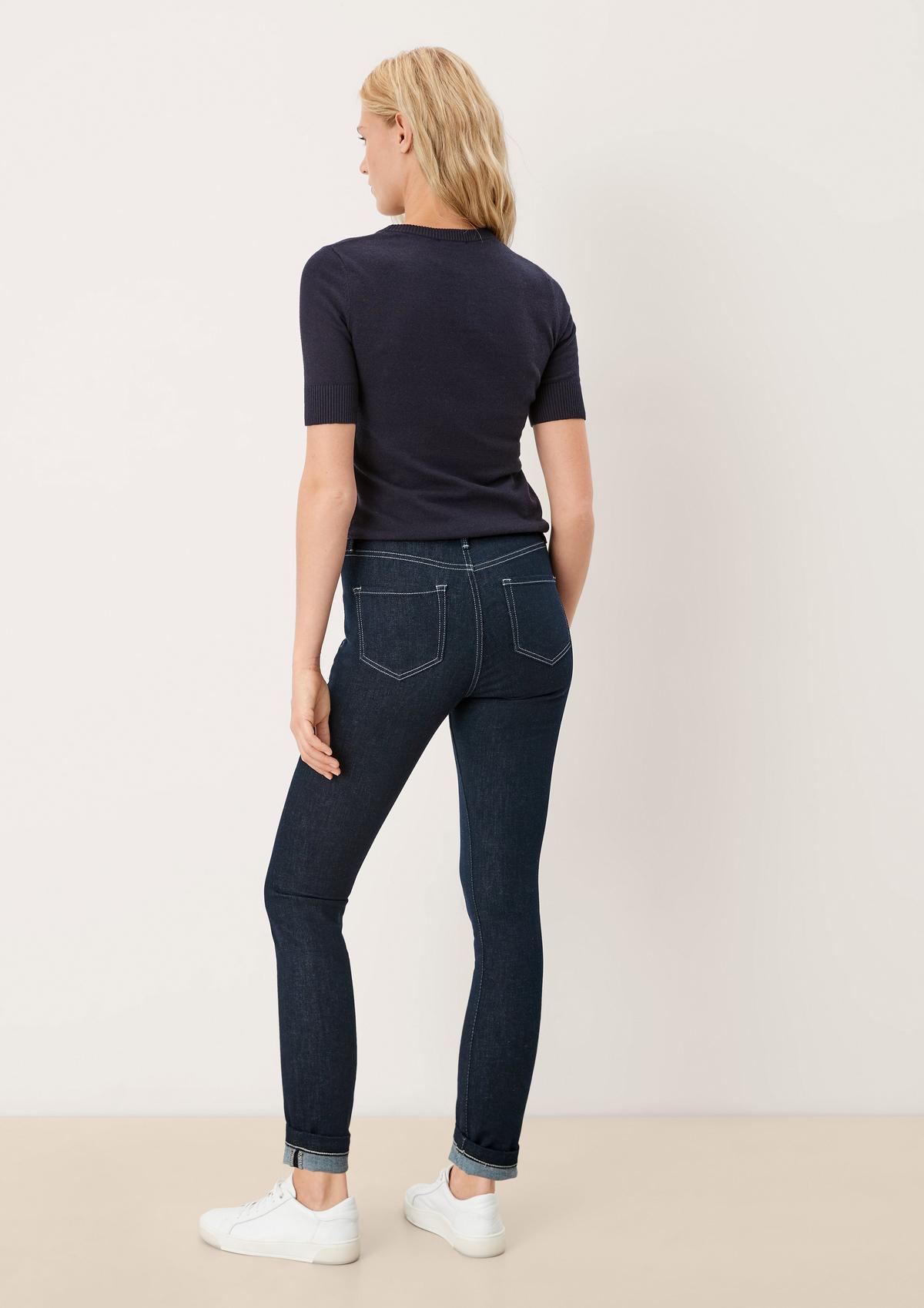 s.Oliver Skinny: jeans hlače s sedlastim pasom