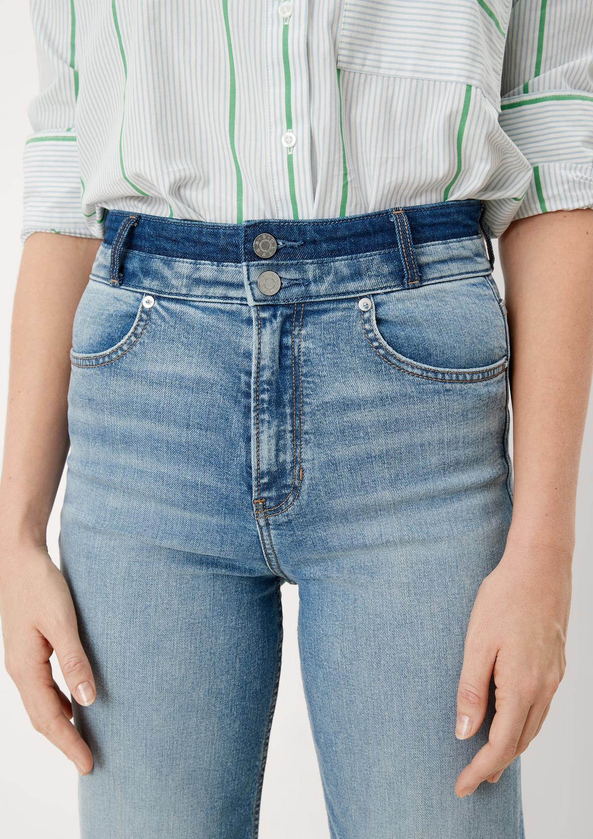 s.Oliver Regular: wide-leg jeans with pressed pleats