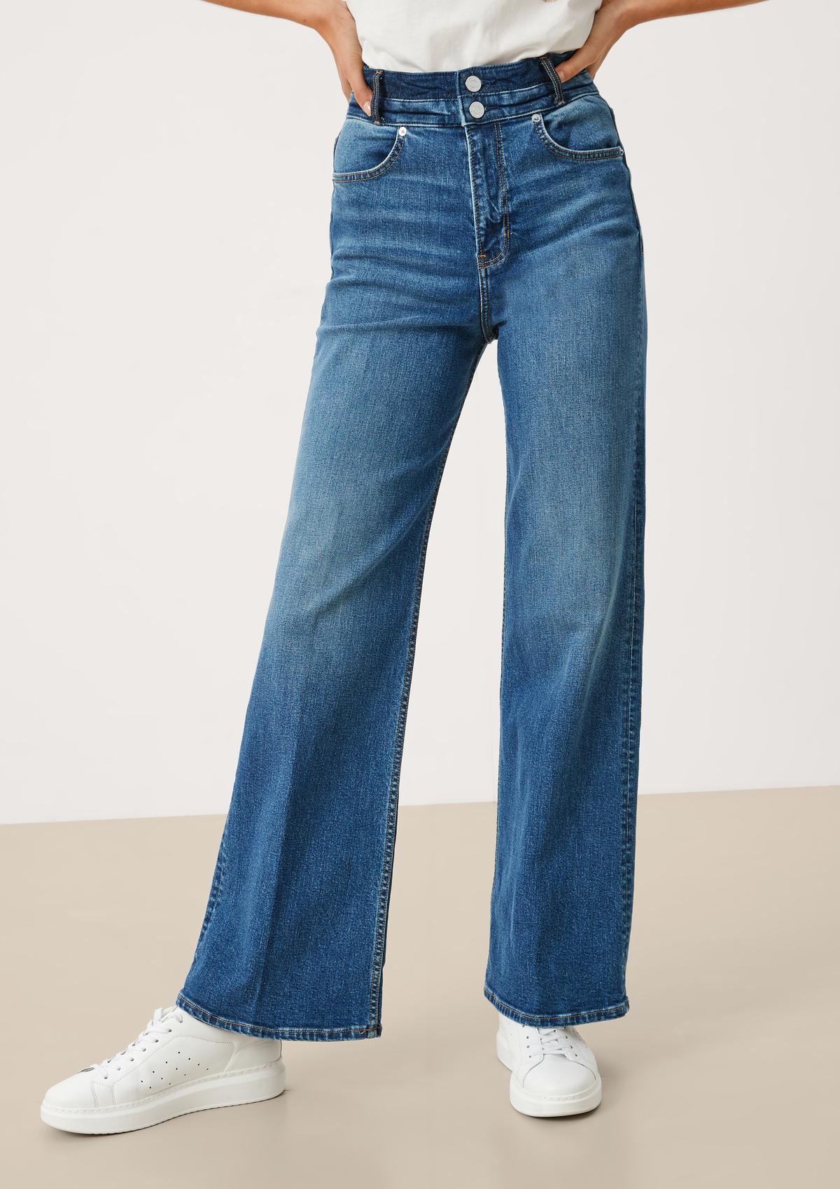 s.Oliver Regular: Wide leg-Jeans mit Bügelfalte