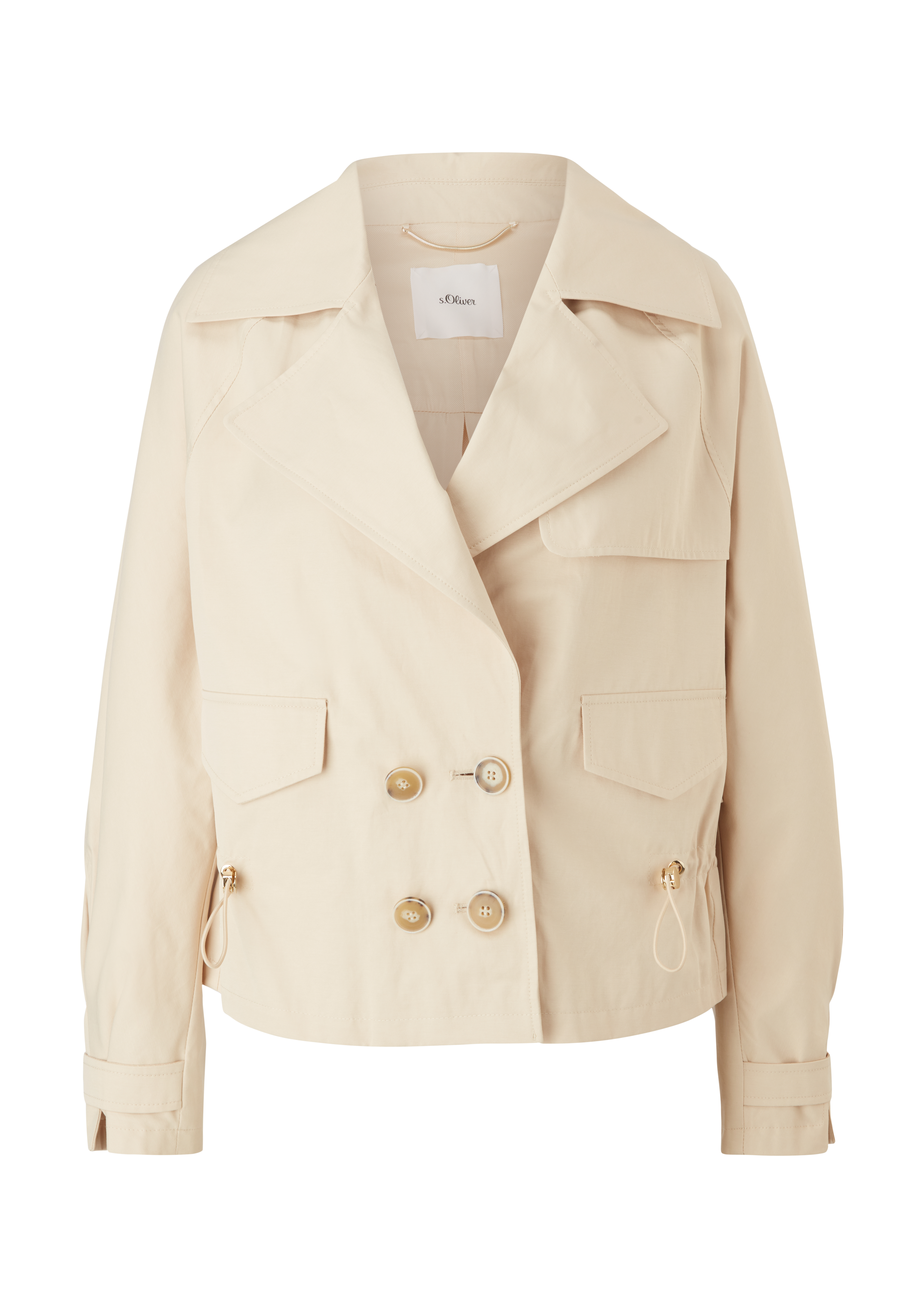 s.Oliver - Jacke im Trenchcoat-Stil, Damen, beige|gelb