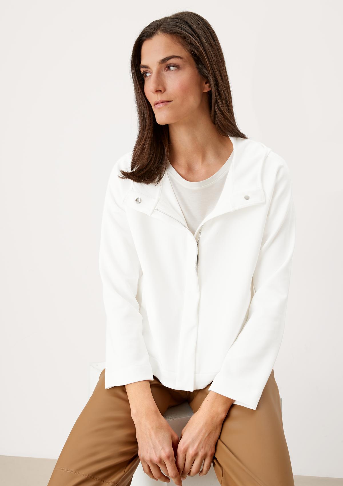 s.Oliver Cropped hooded jacket in a loose fit