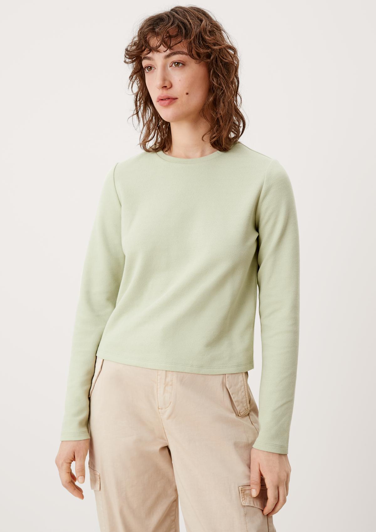 s.Oliver Long sleeve top in ribbed jersey