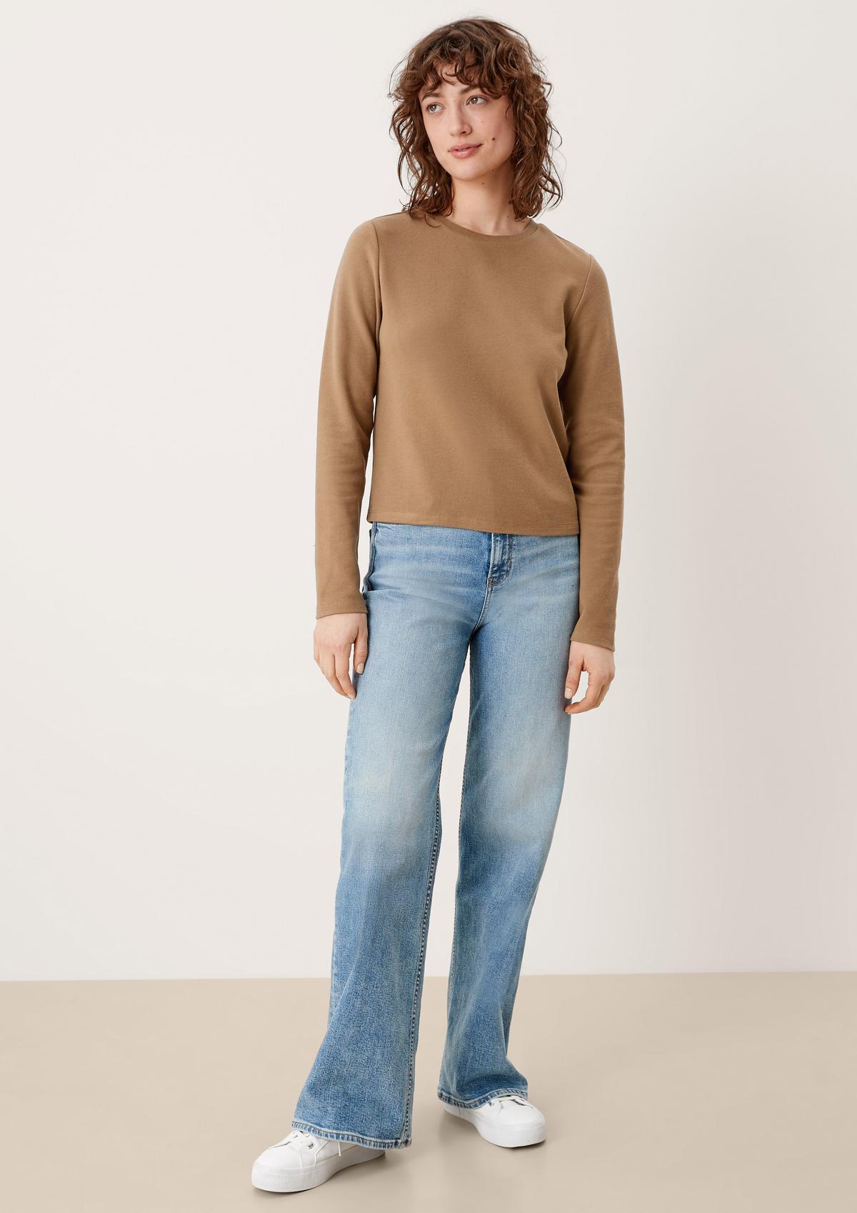 s.Oliver Long sleeve top in ribbed jersey