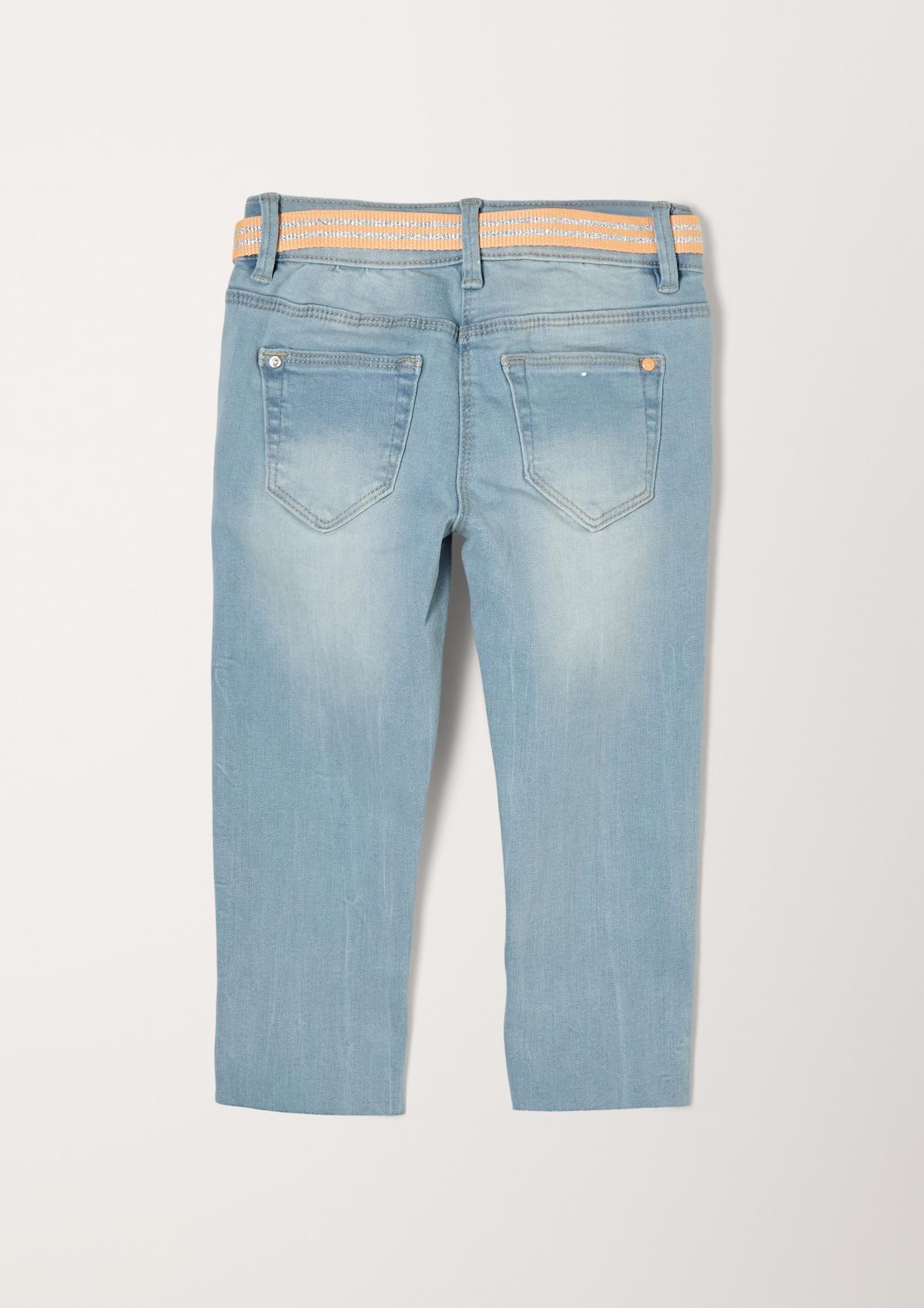 s.Oliver Slim: jeans hlače s pasom iz blaga