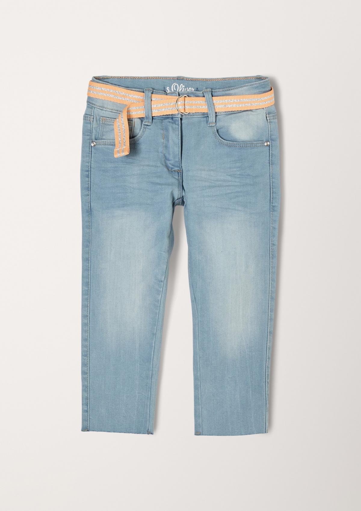 s.Oliver Slim: jeans hlače s pasom iz blaga