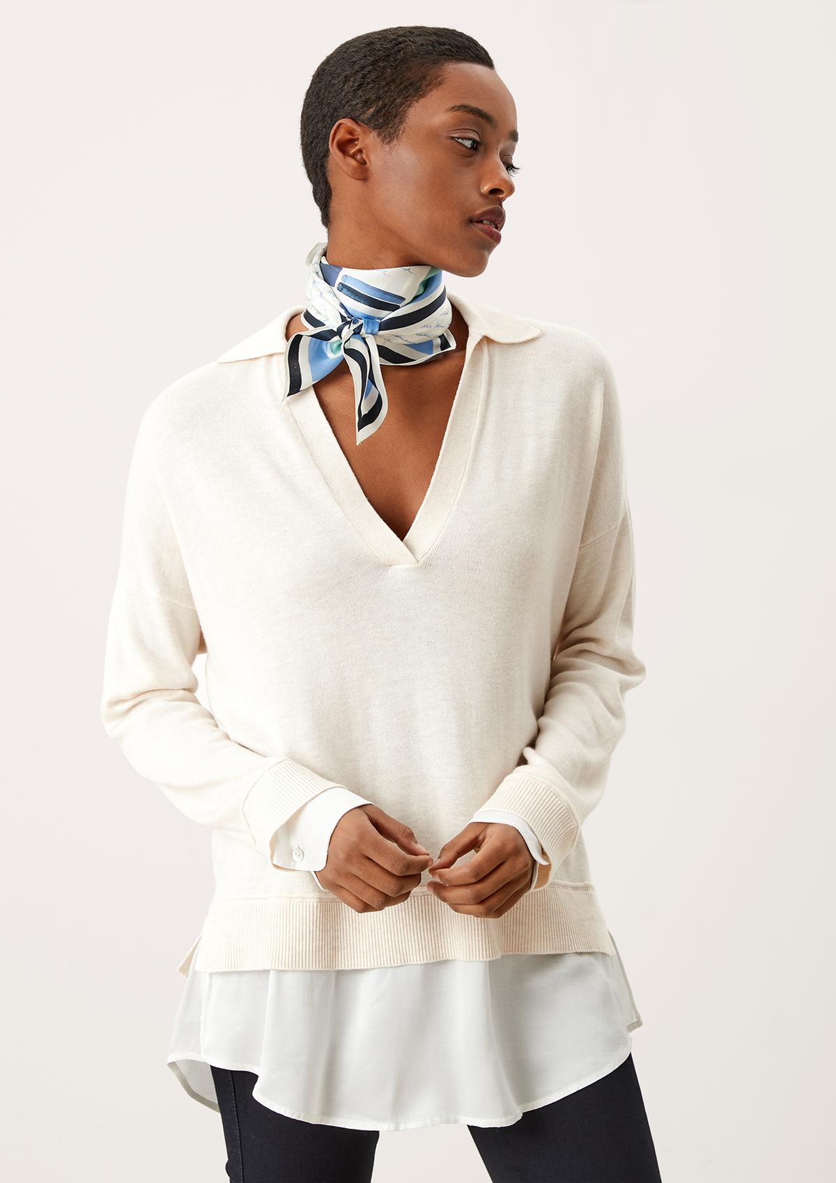 s.Oliver Fine knit jumper in a layered look