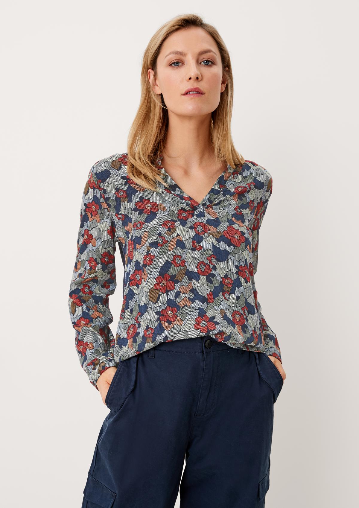 s.Oliver Jersey top with a blouse front