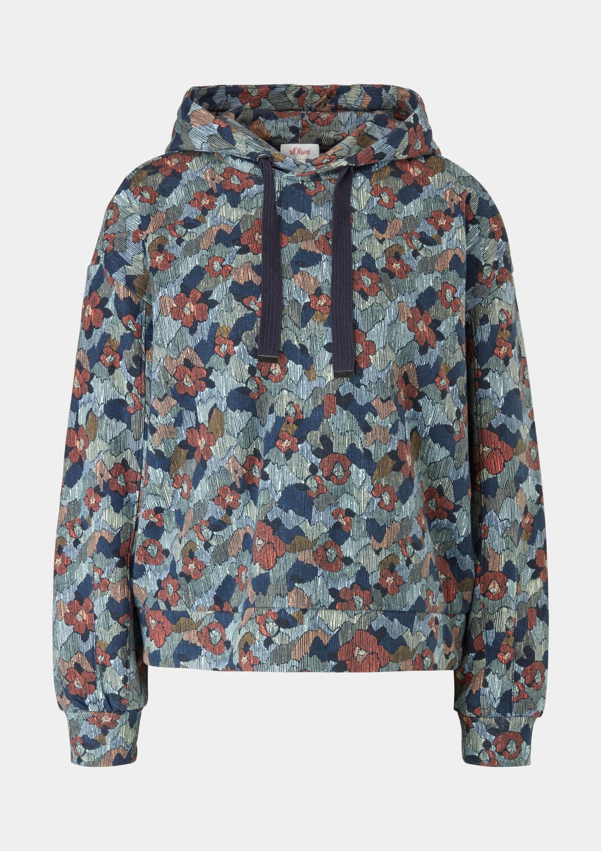 s.Oliver Hooded sweatshirt with an all-over print