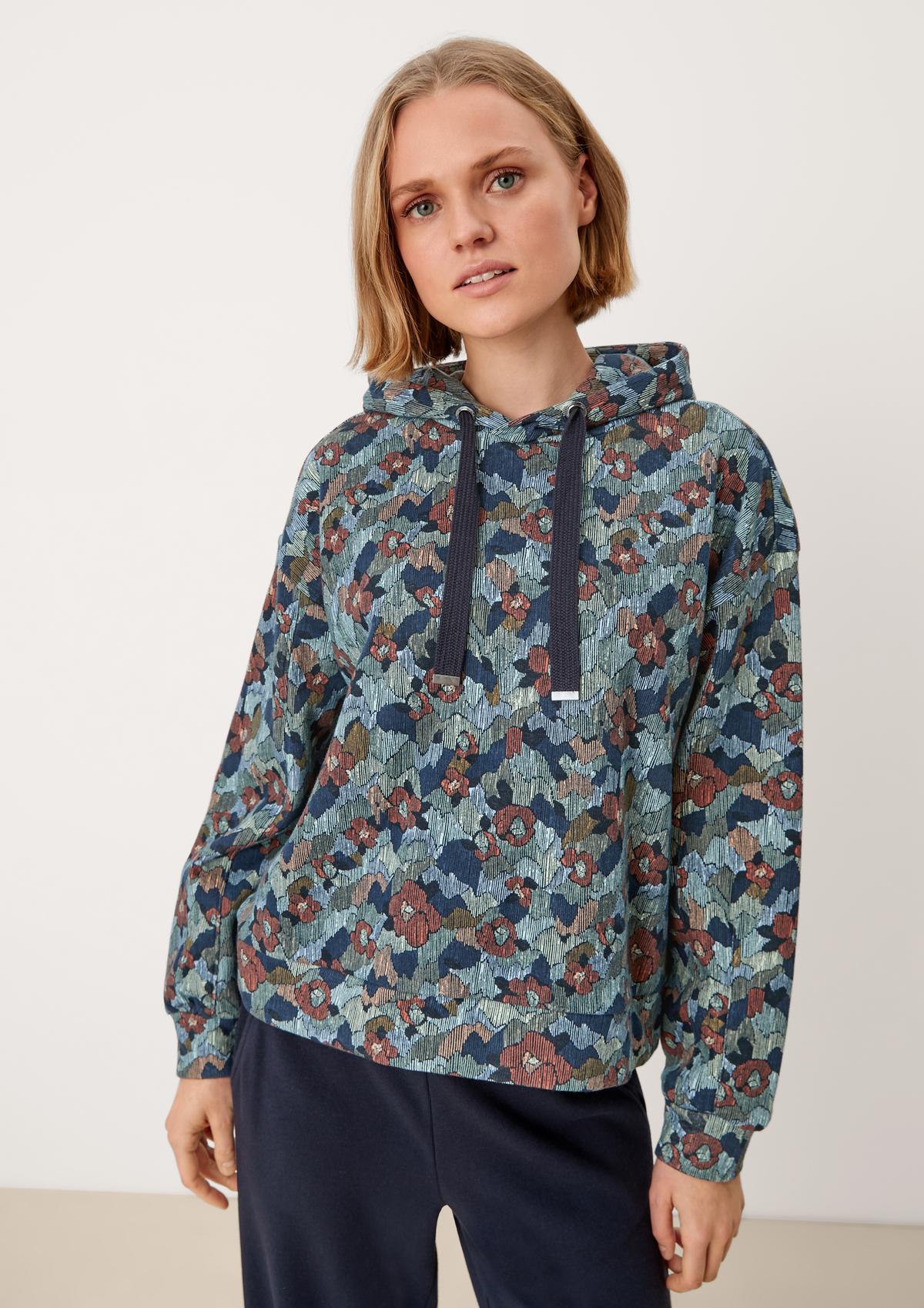 s.Oliver Hooded sweatshirt with an all-over print