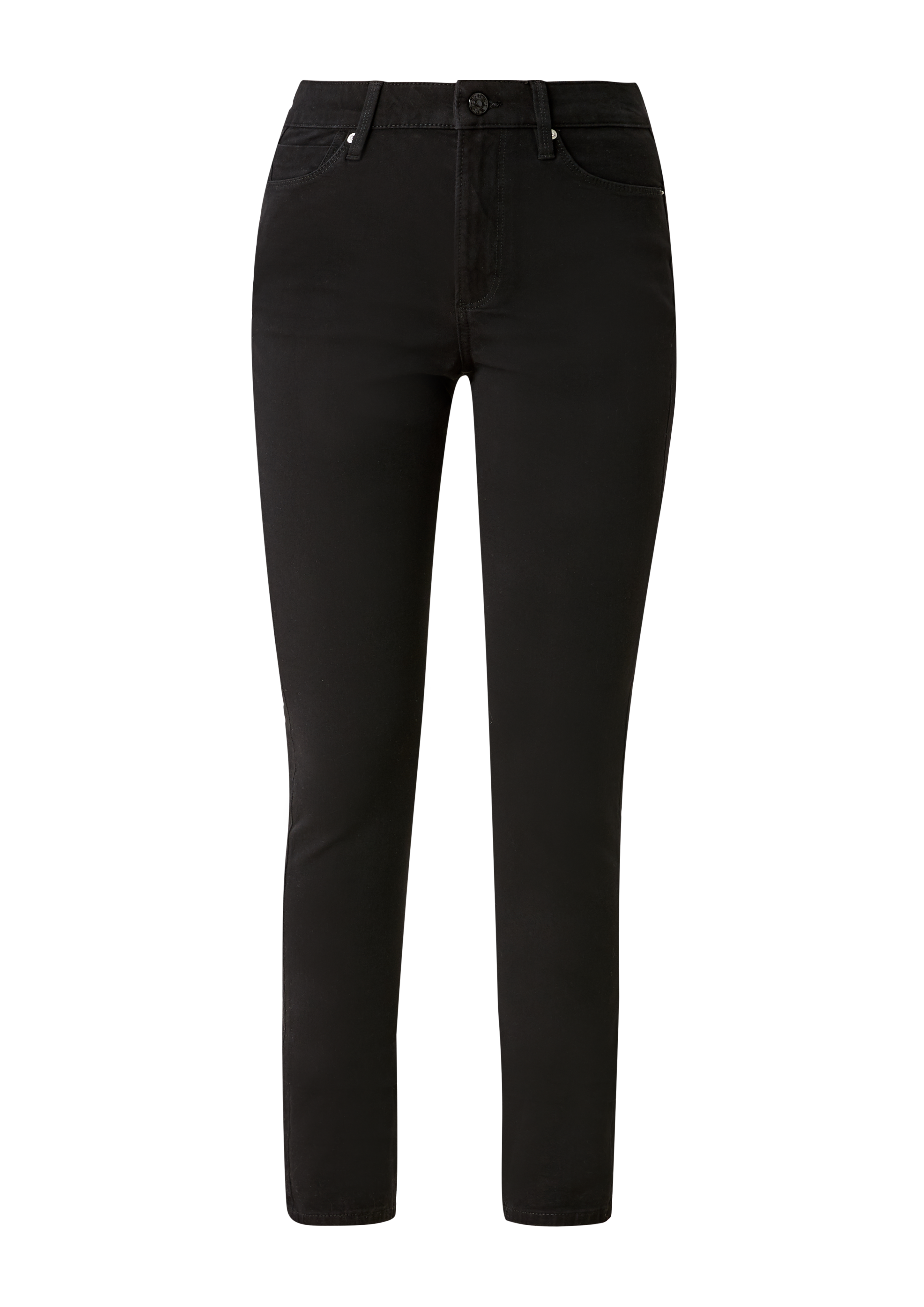 s.Oliver - Skinny: Jeans mit hohem Bund, Damen, schwarz