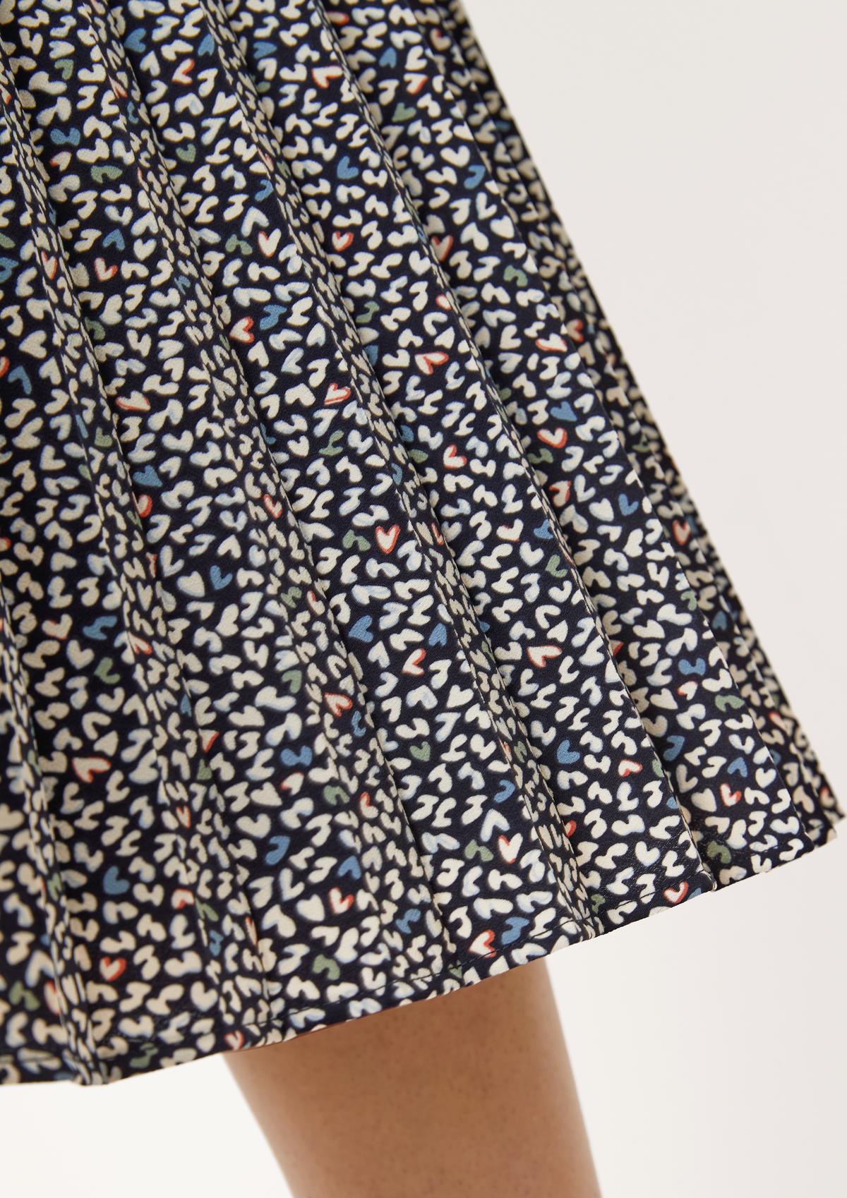 s.Oliver Pleated skirt with an all-over pattern