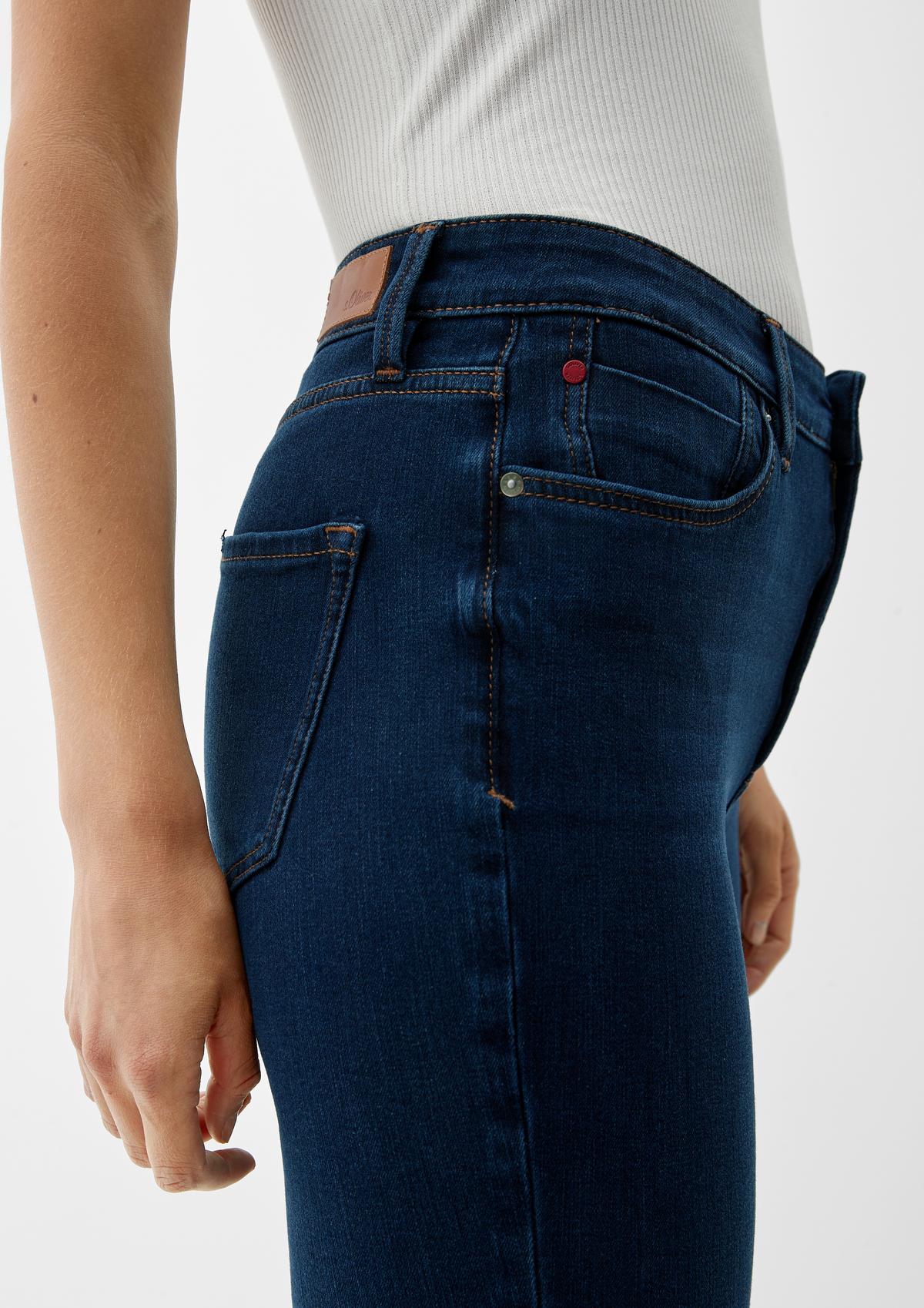 s.Oliver Skinny: džínsy s rozstrapkaným spodným okrajom