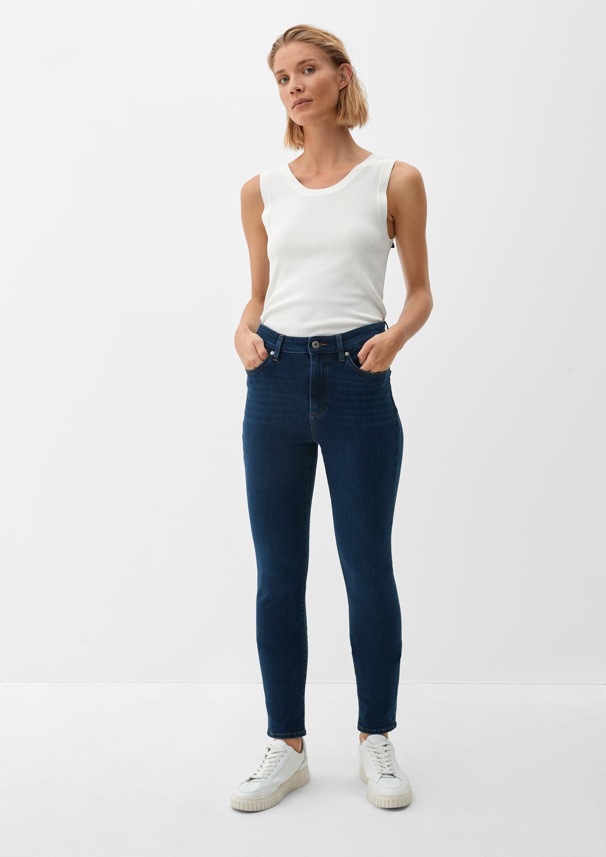 Skinny: jeans met gerafelde zoom