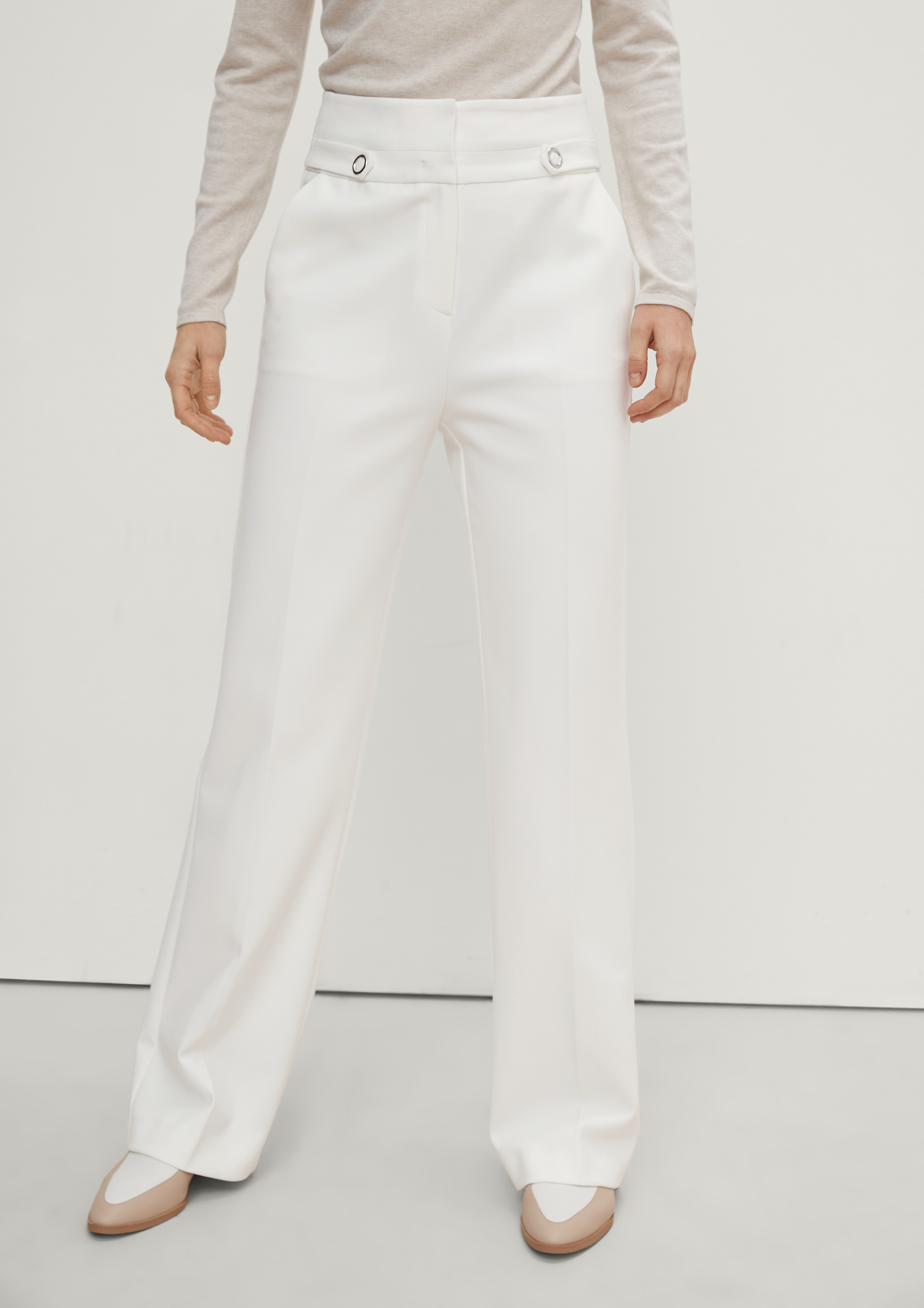 COMMAS White Wide-Leg Trousers