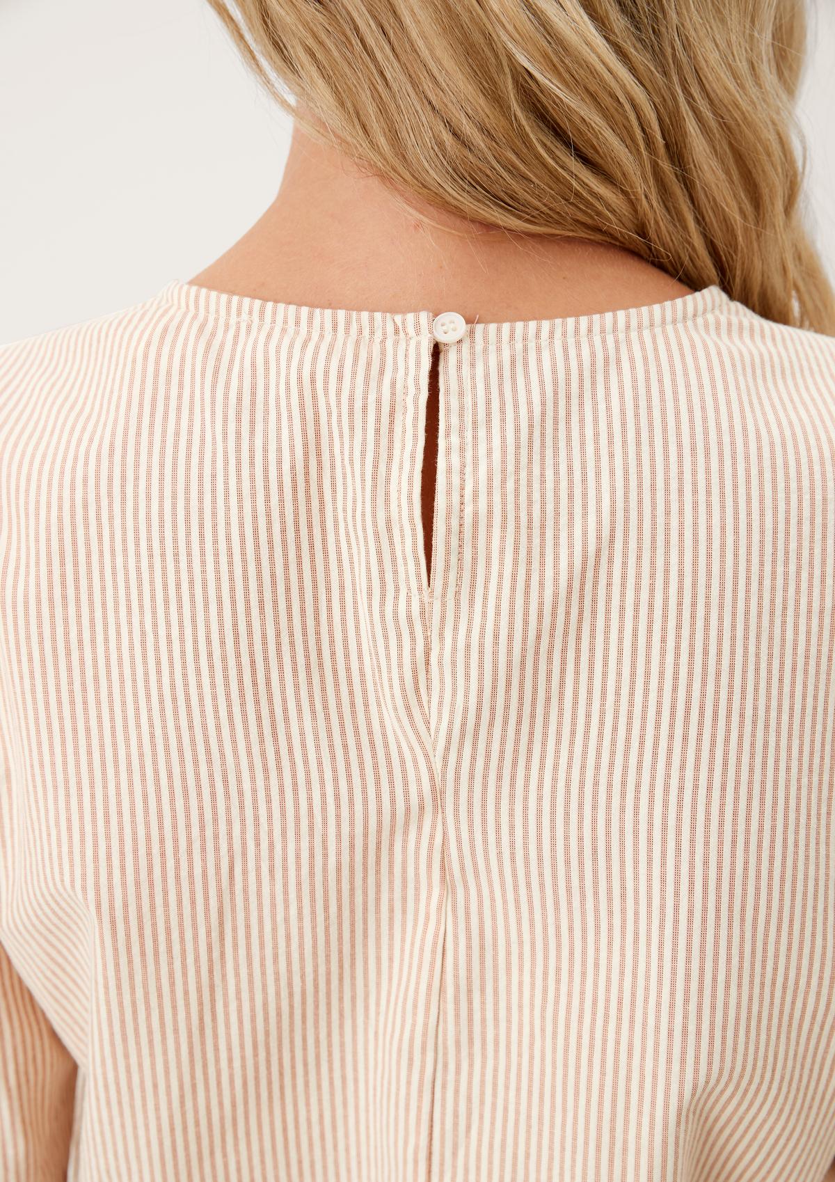 s.Oliver Striped blouse with puff sleeves