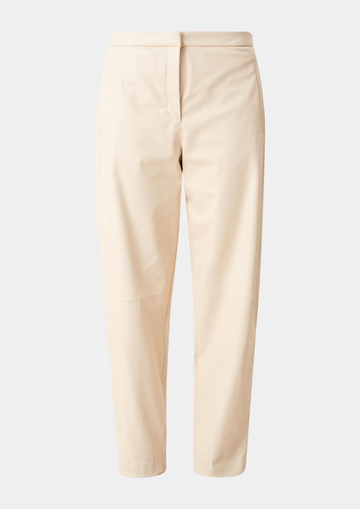 s.Oliver Regular: faux leather trousers