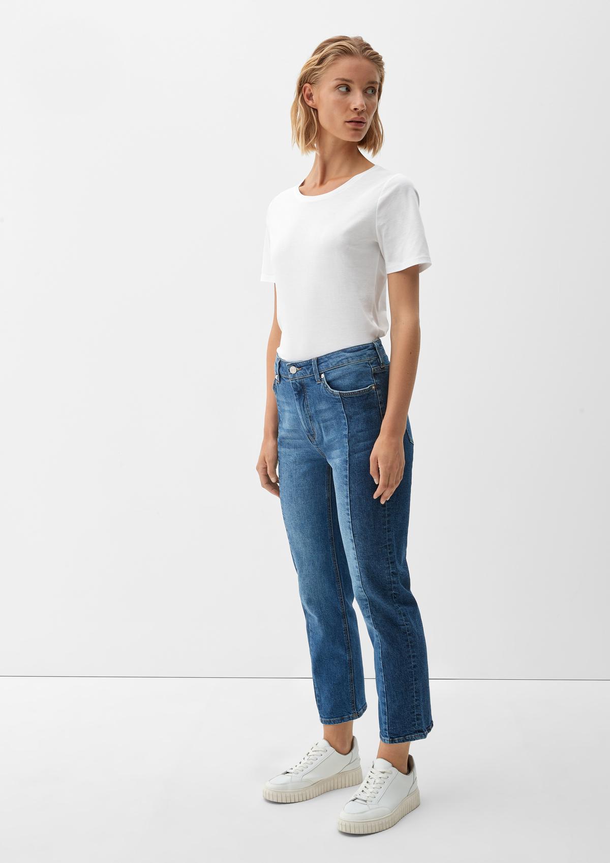 Cropped-Jeans Karolin / Regular Fit / High Rise / Straight Leg 
