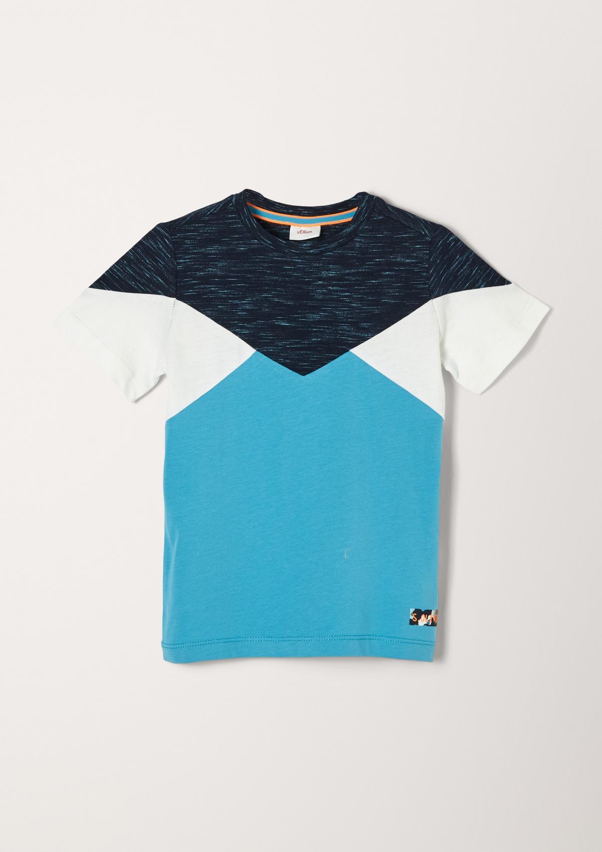 s.Oliver T-Shirt im Color-Blocking-Look