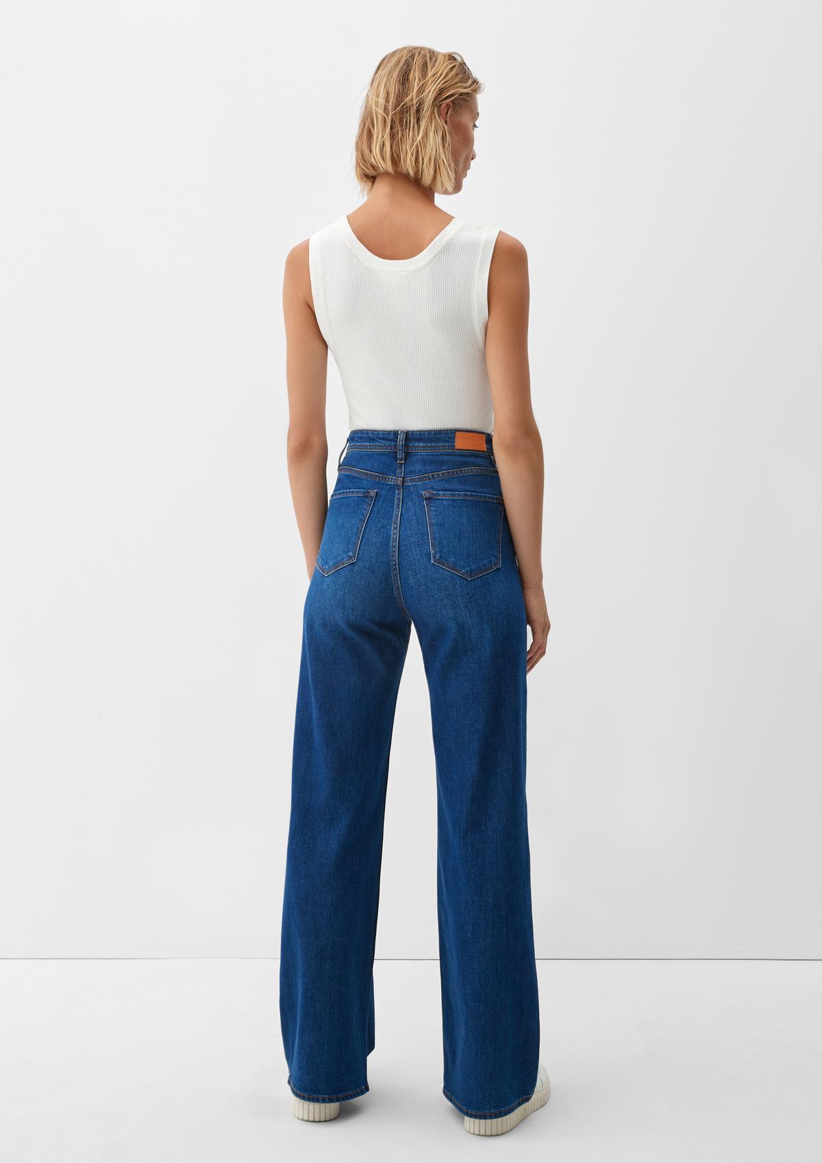 s.Oliver Jeans hlače Suri/kroj Regular Fit/ Super High Rise/široke hlačnice