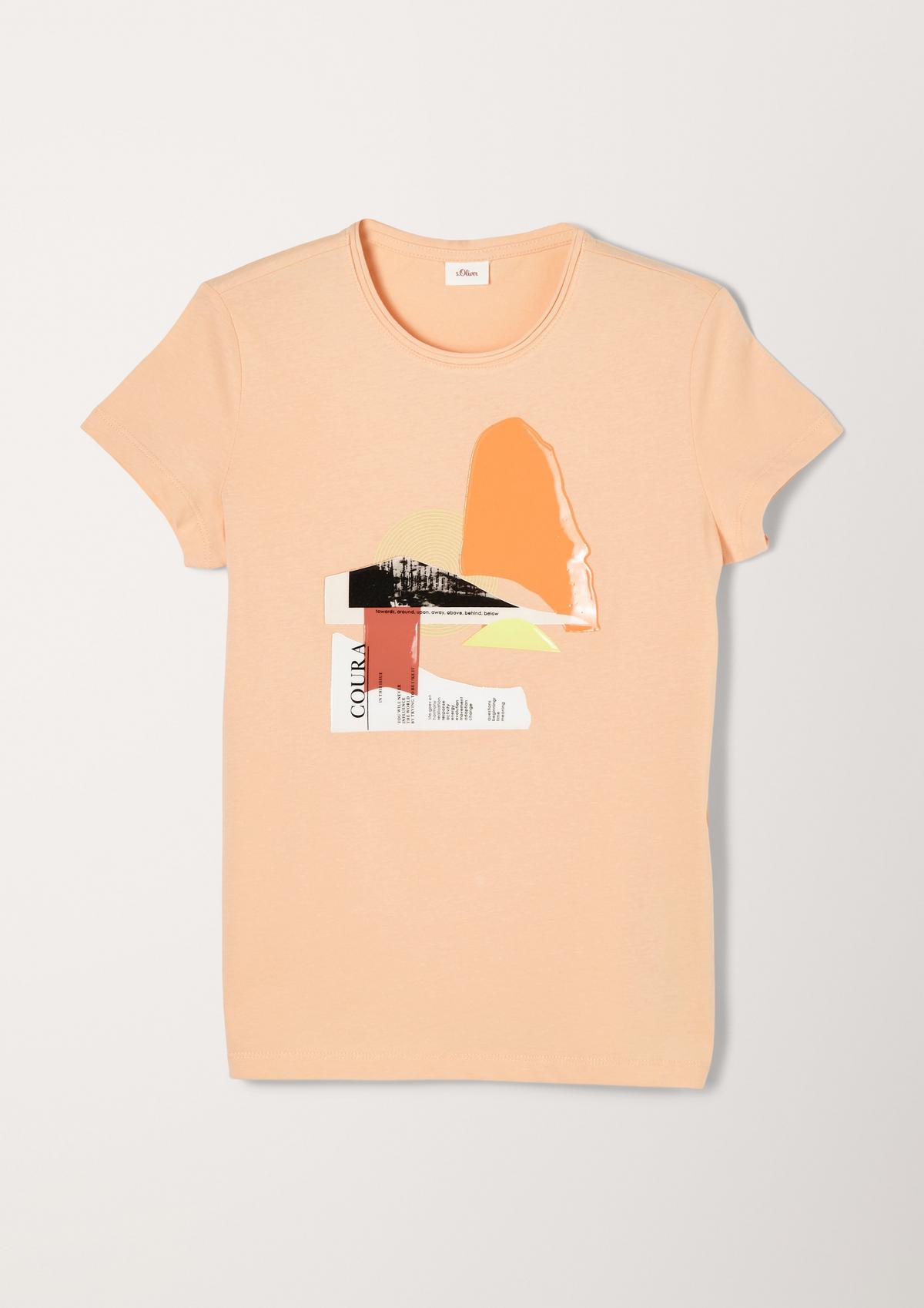 s.Oliver T-Shirt mit gummiertem Frontprint