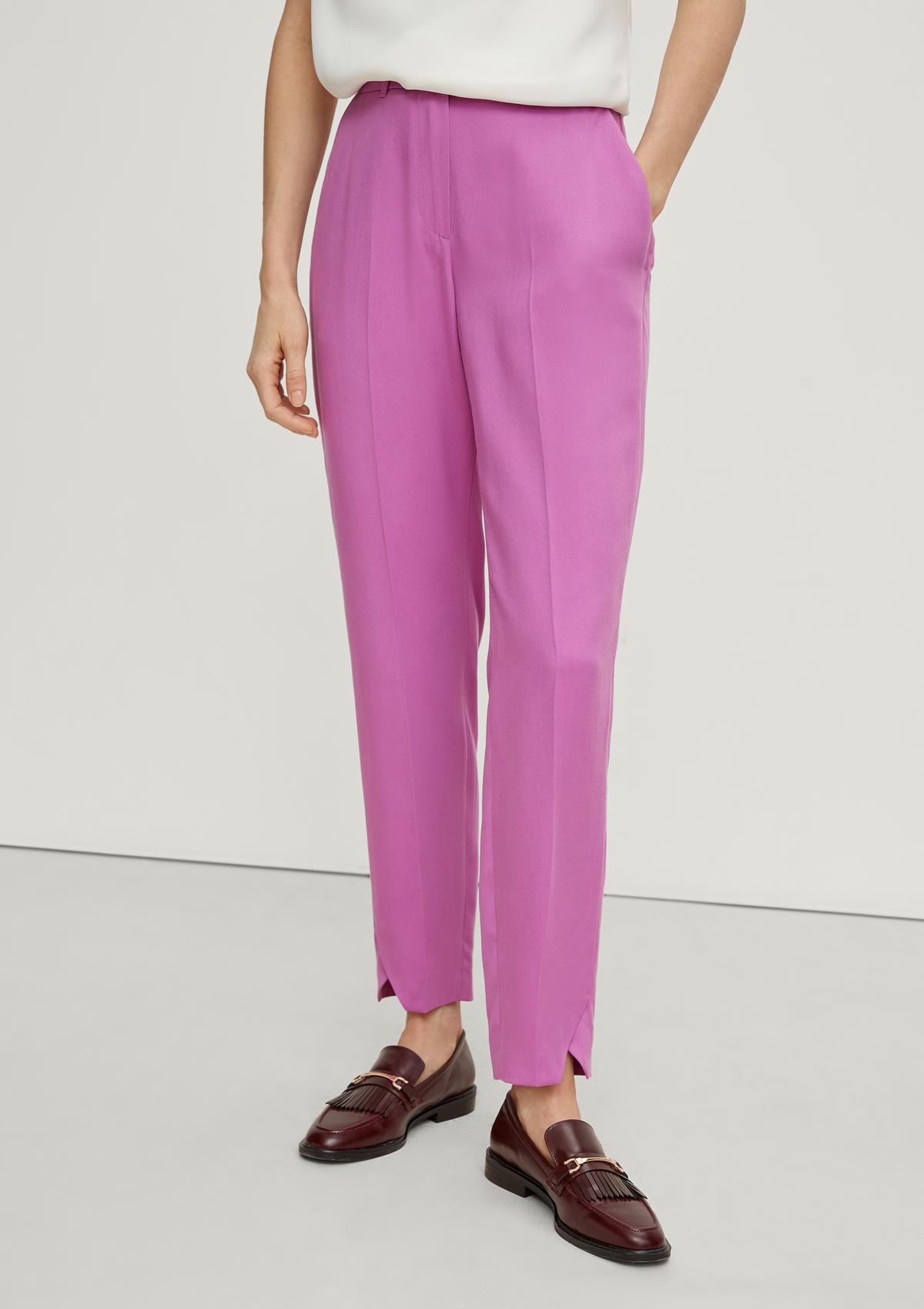 comma Regular fit: 7/8-length lyocell trousers