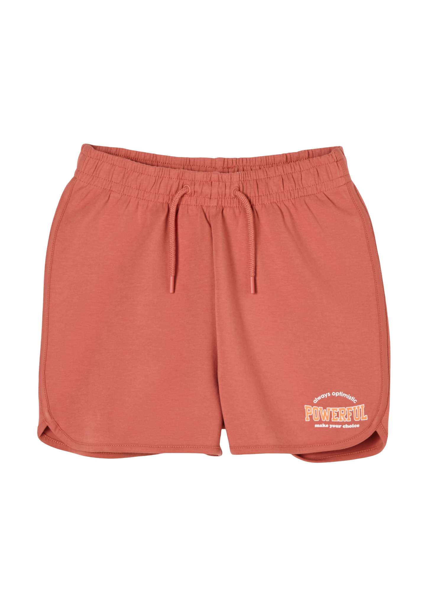 s.Oliver - Regular: Sweatshorts mit Printdetail, Mädchen, Orange