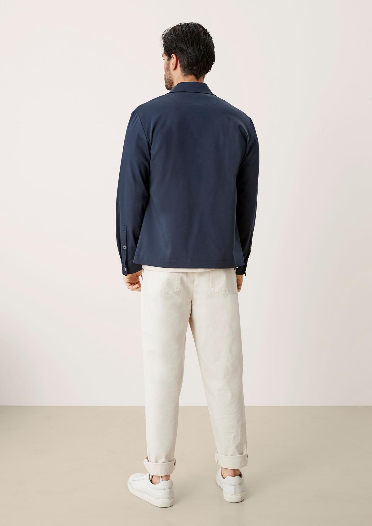 s.Oliver Slim: košilová bunda ze směsi s bavlnou
