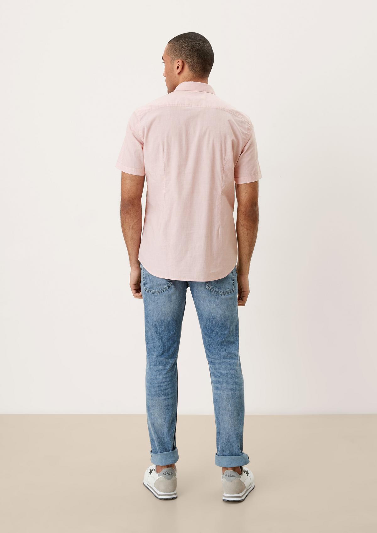 s.Oliver Slim Fit : chemise à manches courtes de texture tissée