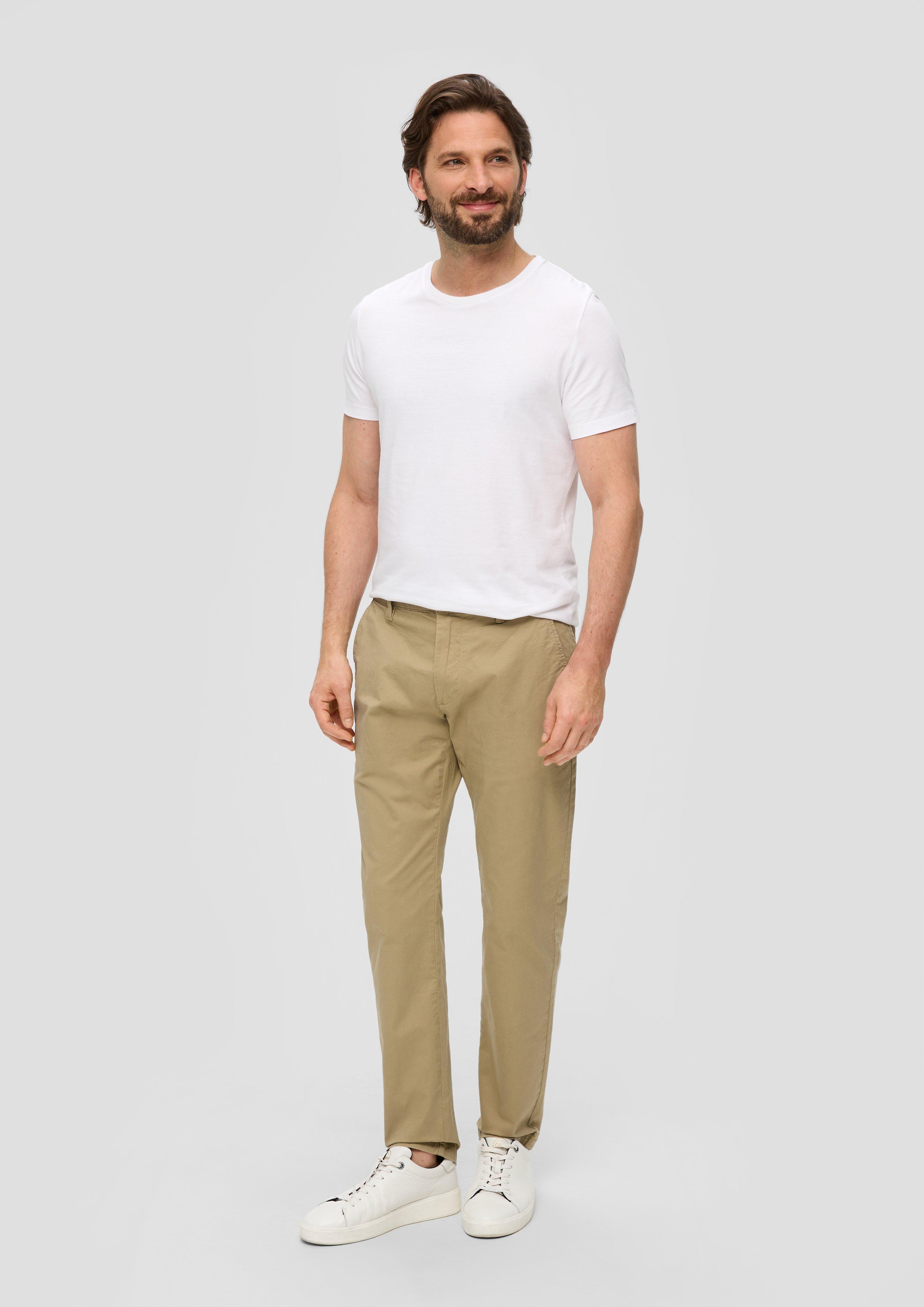 Slim fit: cotton twill chinos - beige | s.Oliver Slim fit: cotton twill chinos - beige | s.Oliver