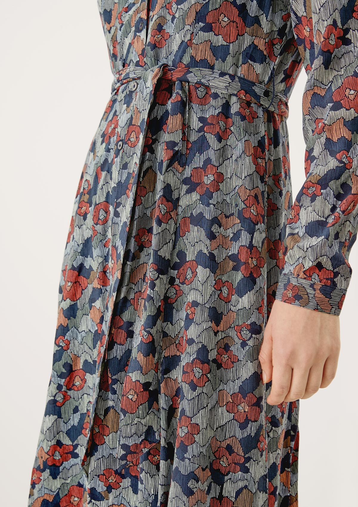 s.Oliver Shirt dress with a floral pattern