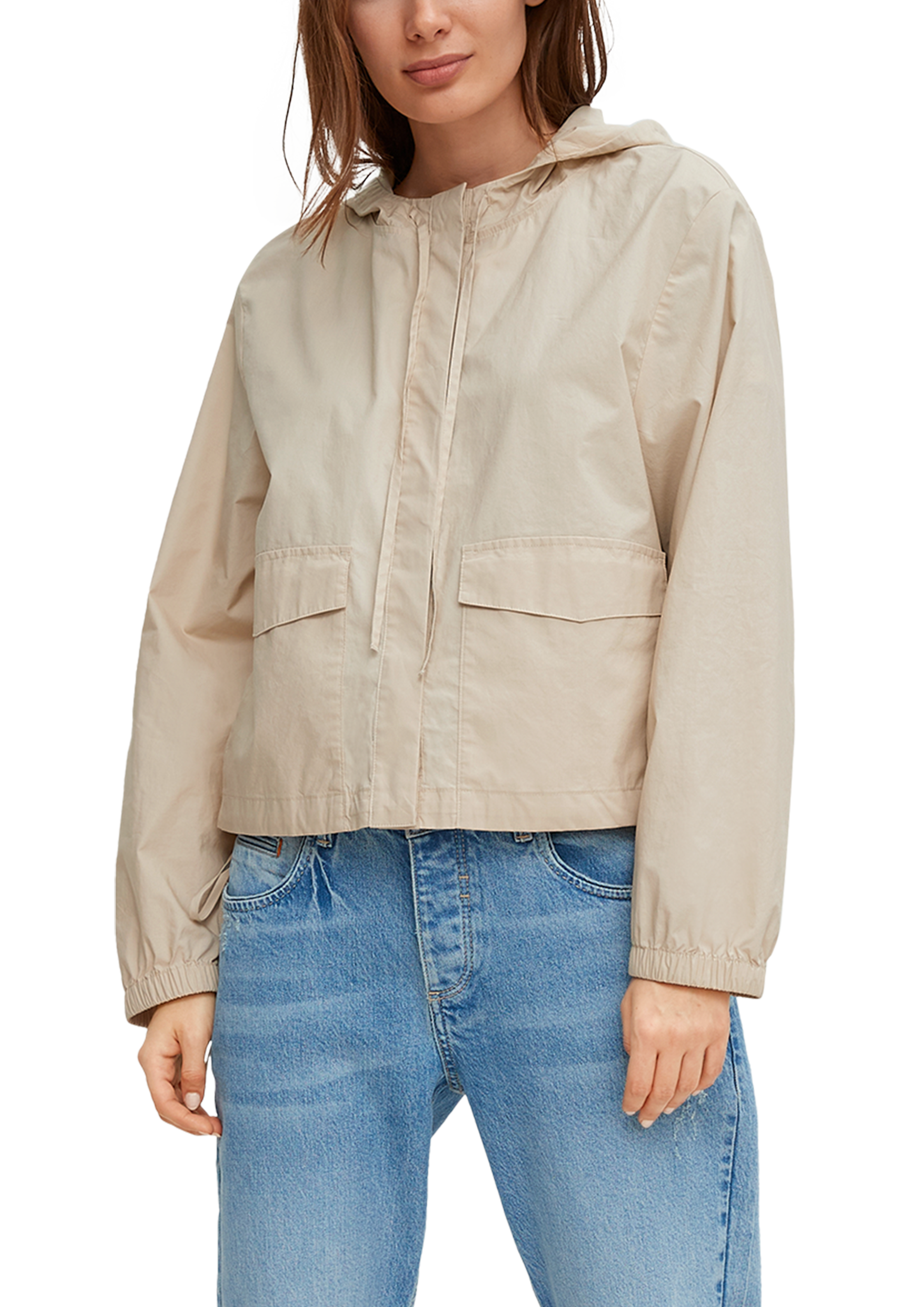 遥かページ✨️ BEIGE / S Bomber jacket with a hood - Beige | SCAYLE