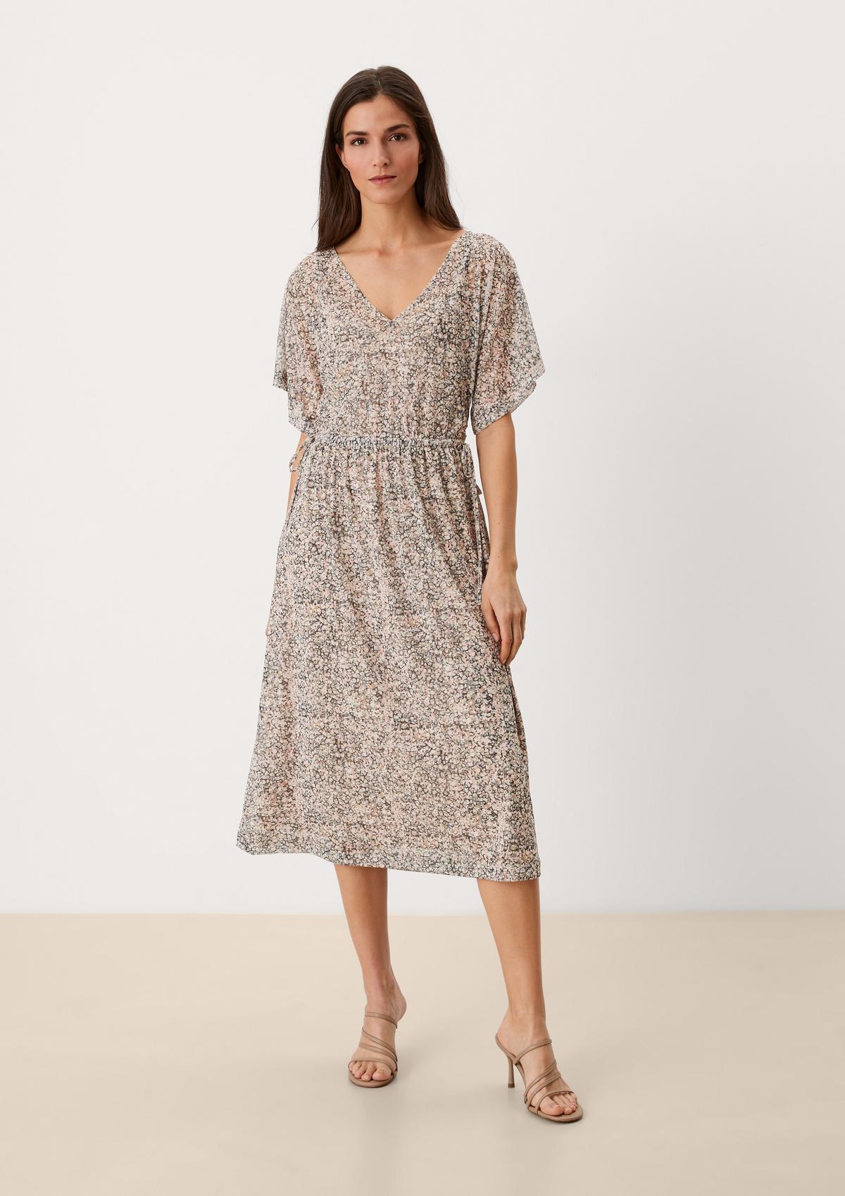 s.Oliver Mesh dress with flounce sleeves