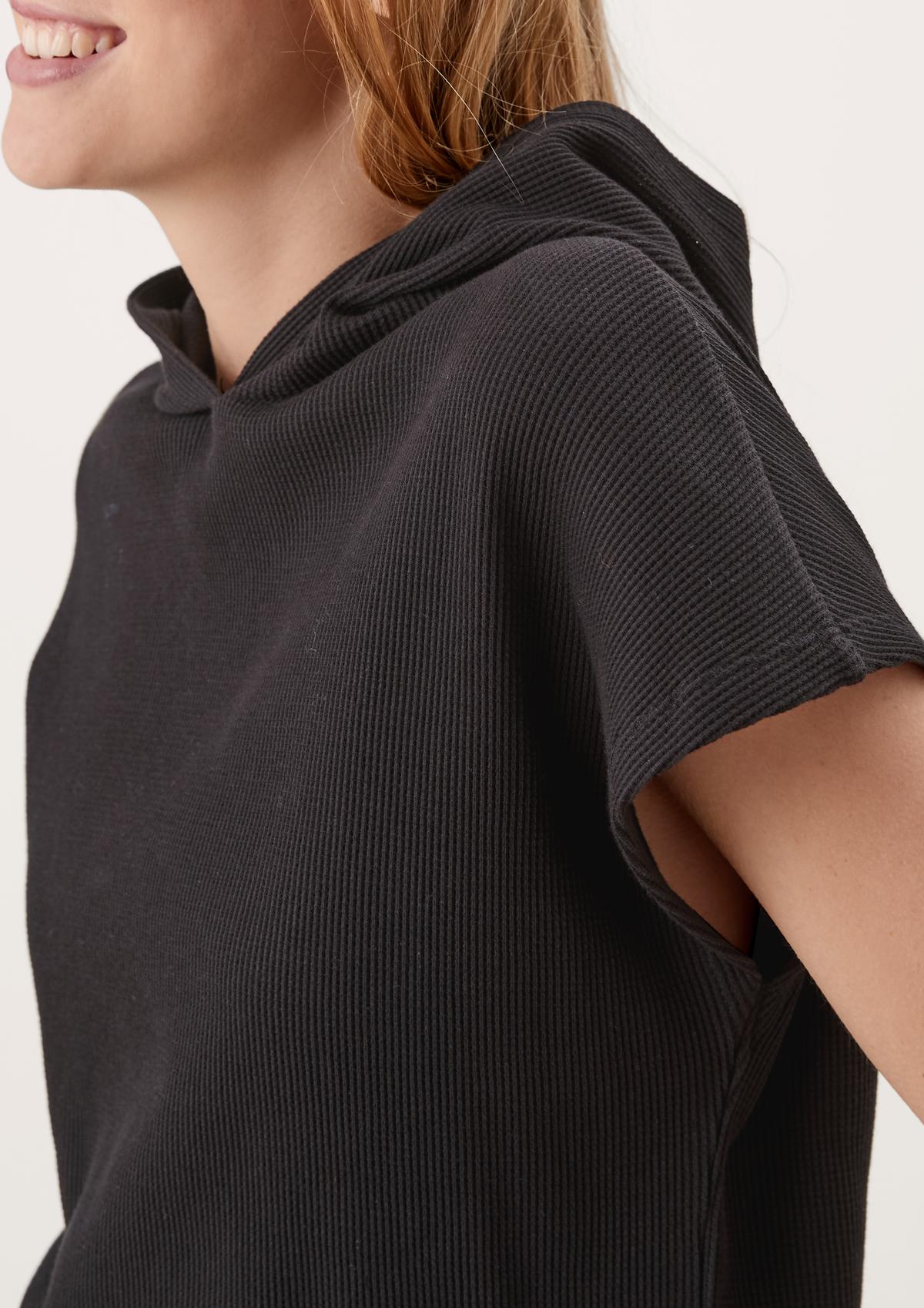 s.Oliver T-shirt à capuche animé d'une texture gaufrée
