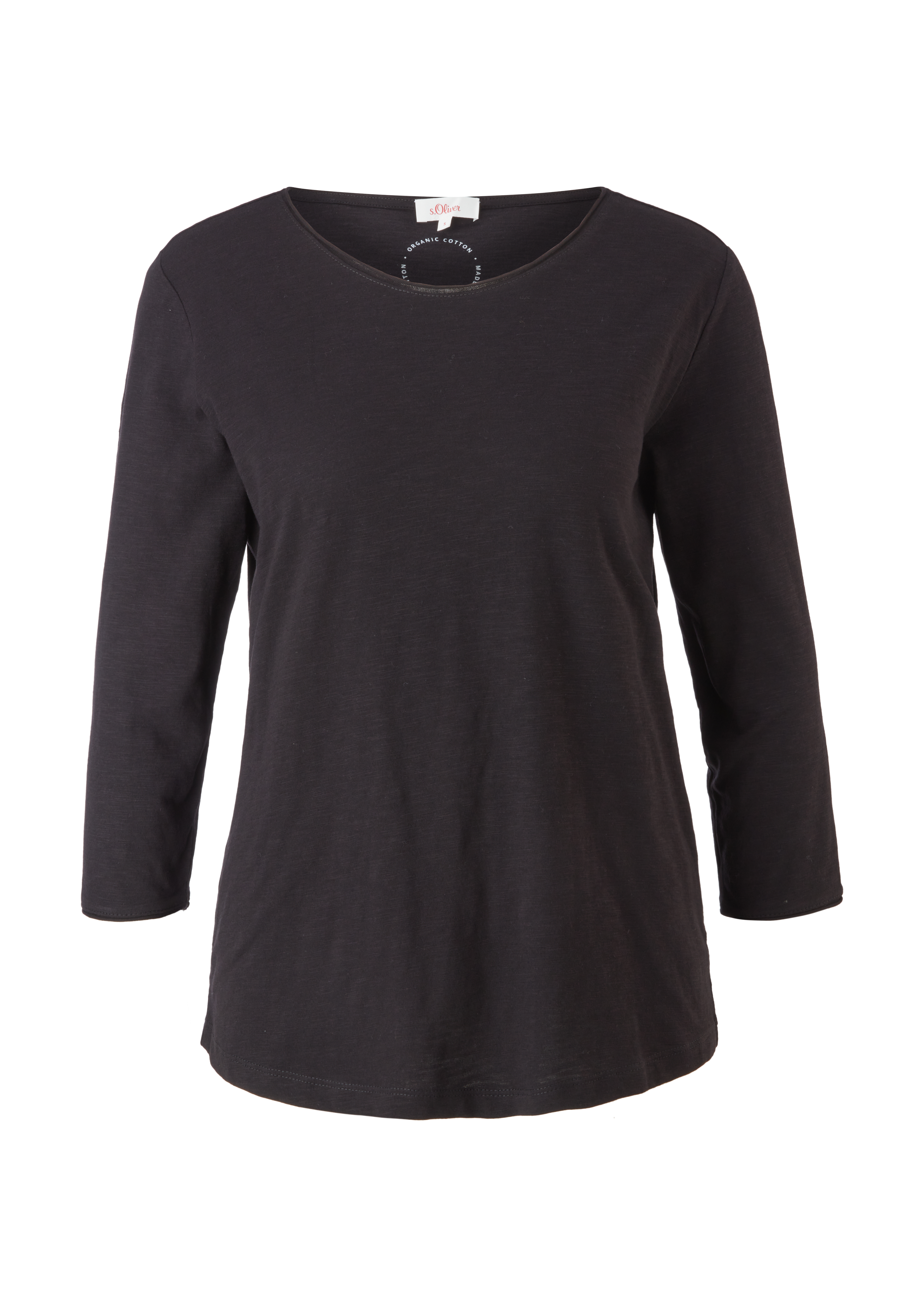 s.Oliver - T-Shirt aus Baumwolle, Damen, schwarz