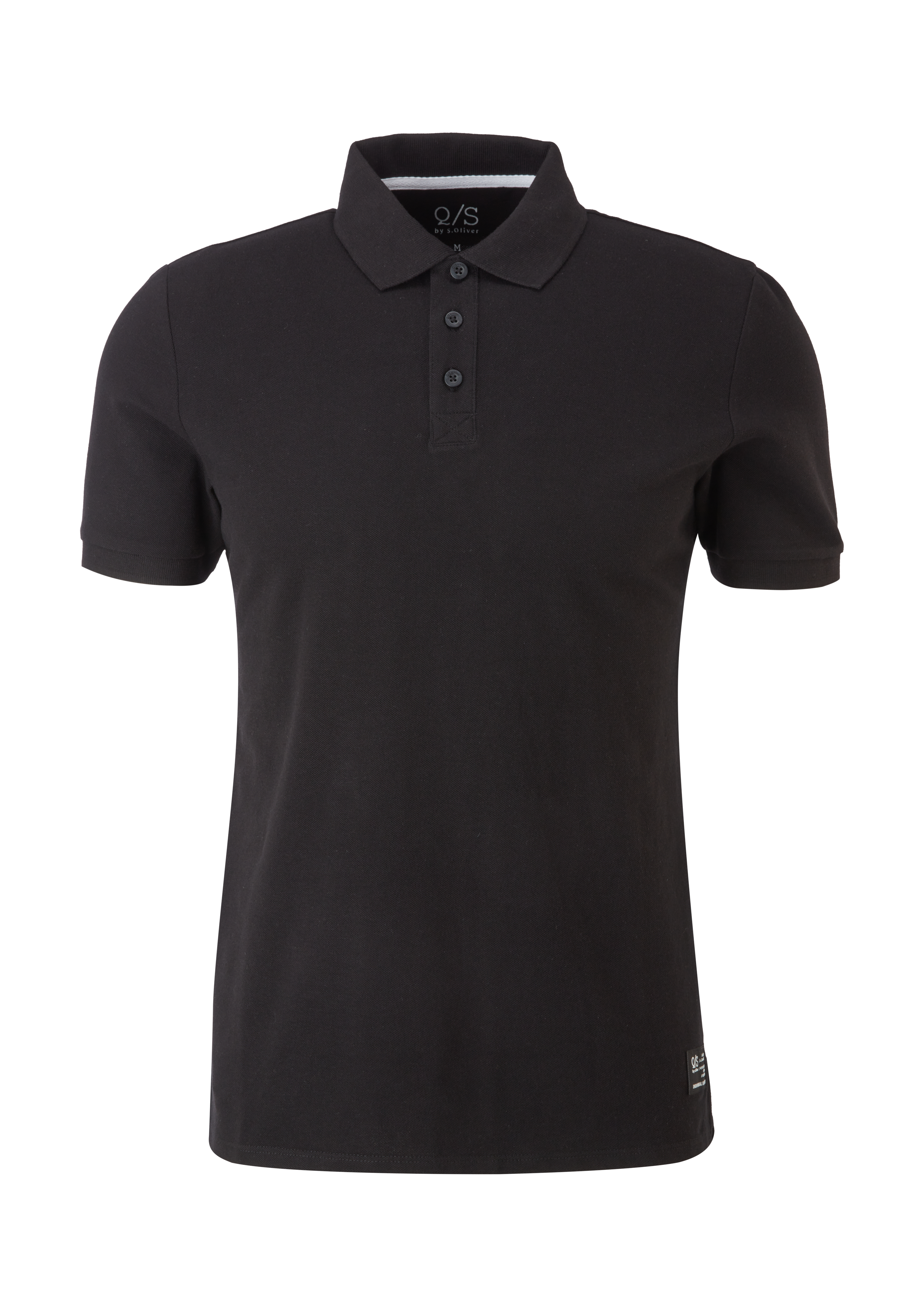 QS - Klassisches Poloshirt, Herren, schwarz