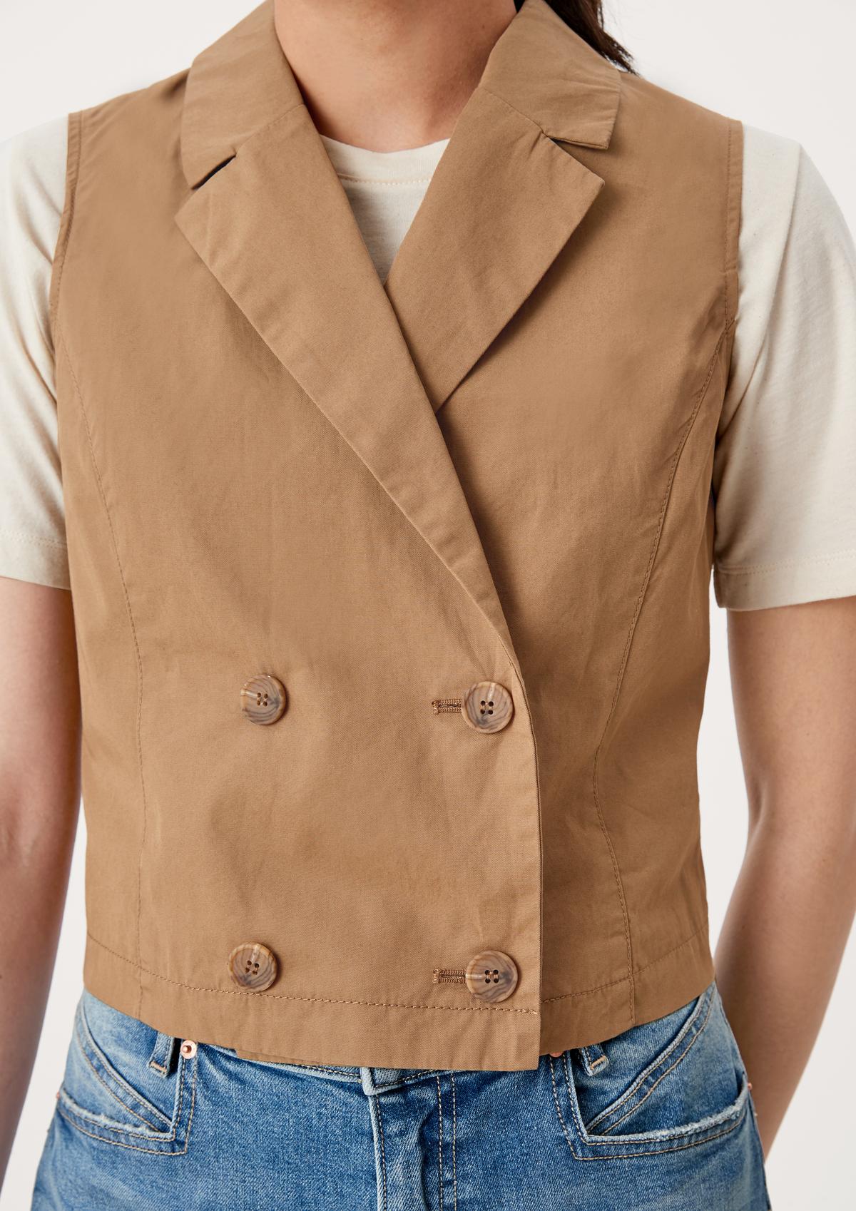 s.Oliver Waistcoat with a lapel collar