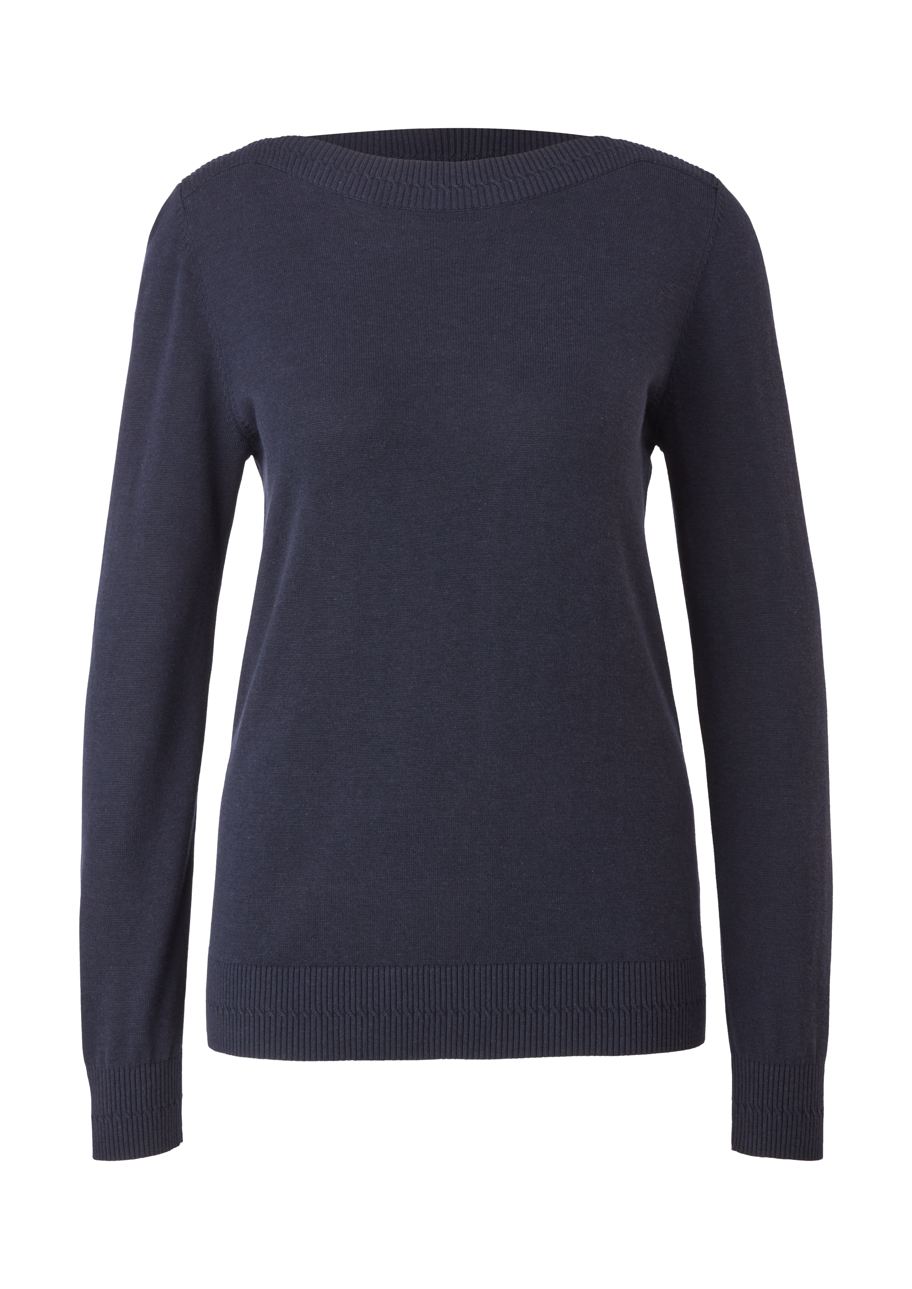 s.Oliver - Pullover mit U-Boot-Ausschnitt, Damen, blau