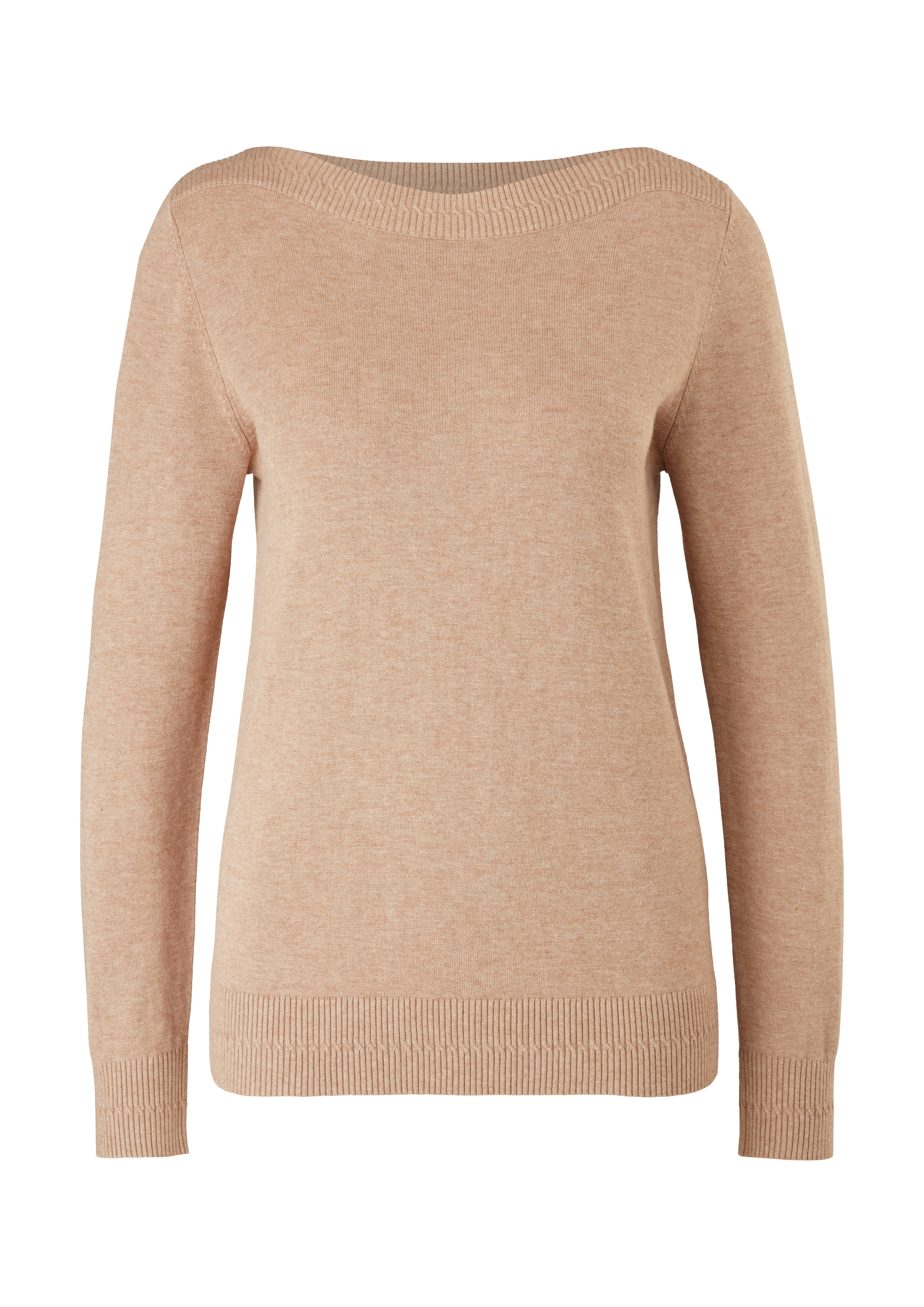 s.Oliver - Pullover mit U-Boot-Ausschnitt, Damen, braun