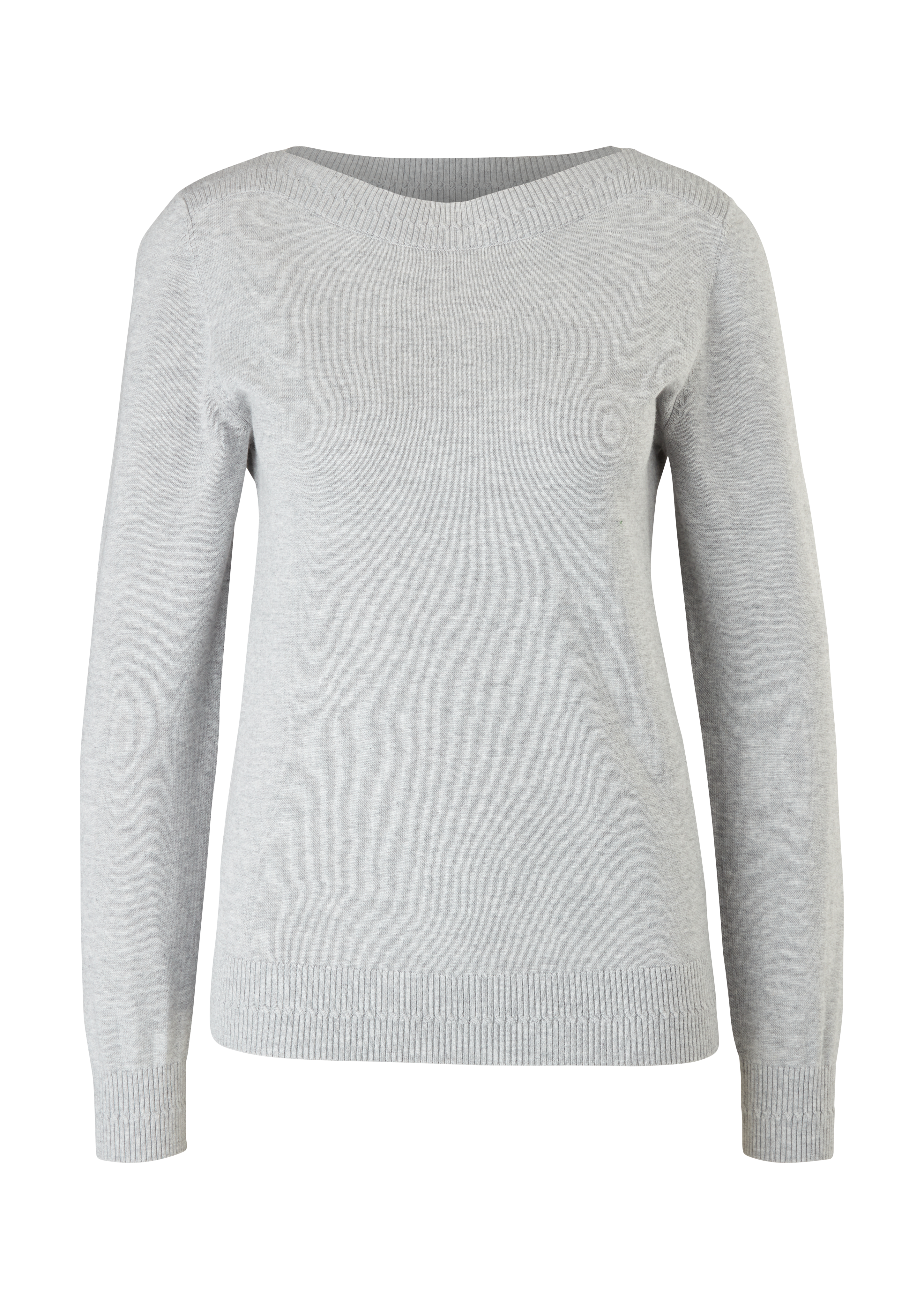 s.Oliver - Pullover mit U-Boot-Ausschnitt, Damen, grau
